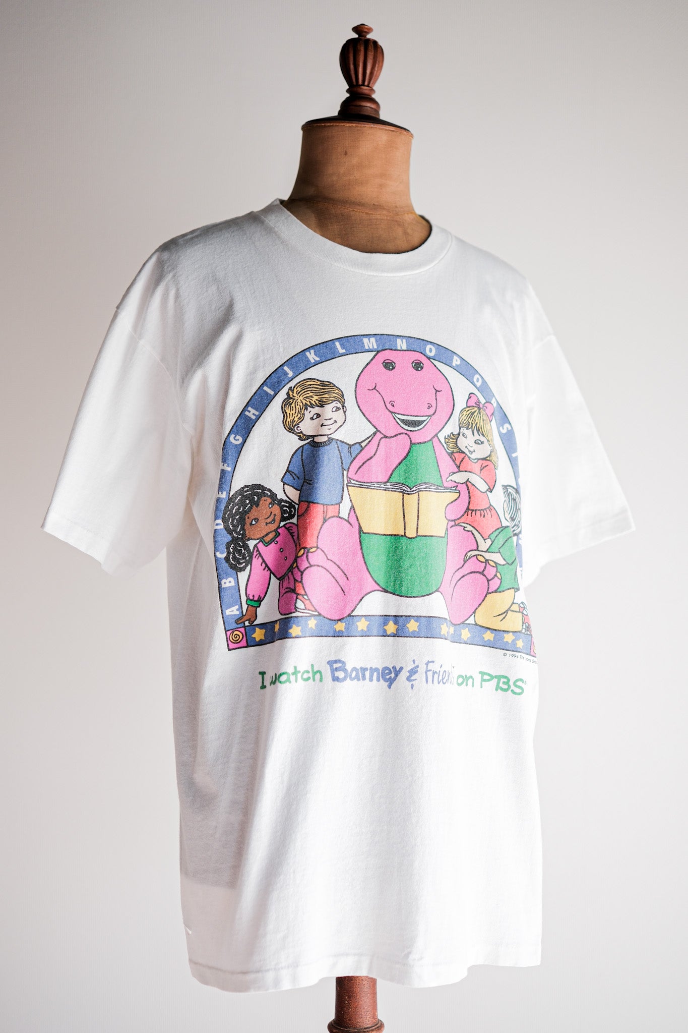 【~90's】Vintage TV Print T-shirt Size.XL "Barney & Friends" "Made in U.S.A."
