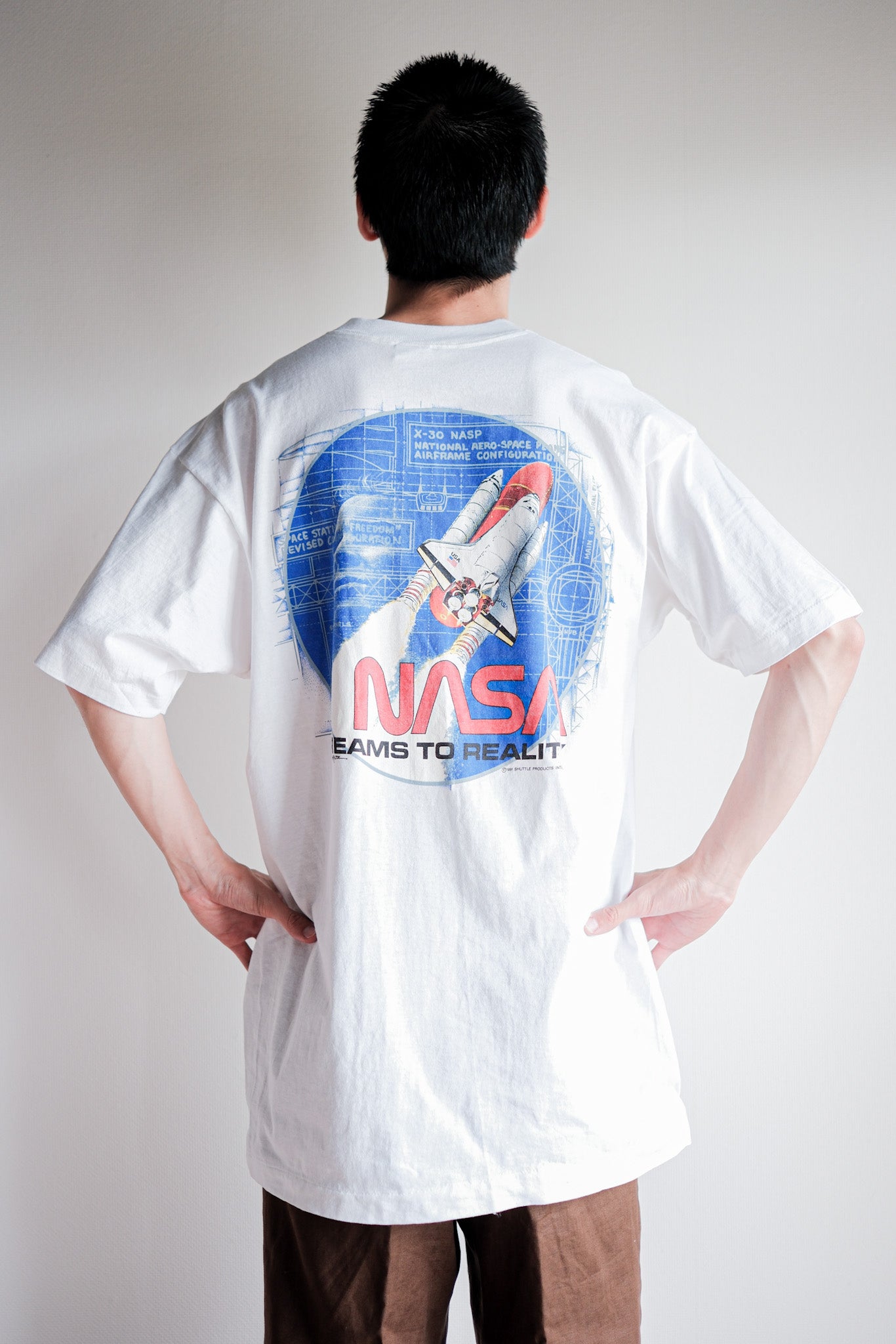 [~ 90's] Vintage Federal Print T-Shirt Size.xl "Nasa" "Made in U.S.A."
