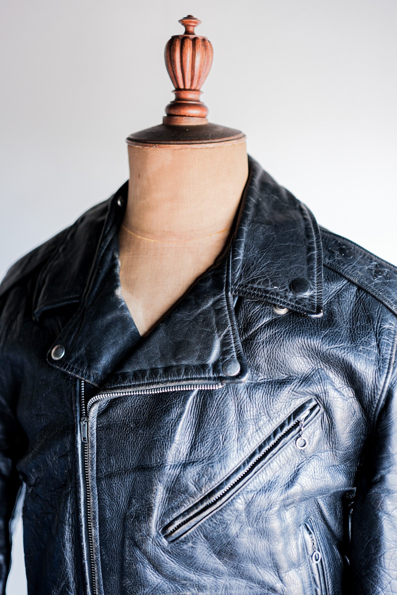 【~50's】American Vintage Two Star Horsehide Motorcycle Leather Jacket "WINDWARD"