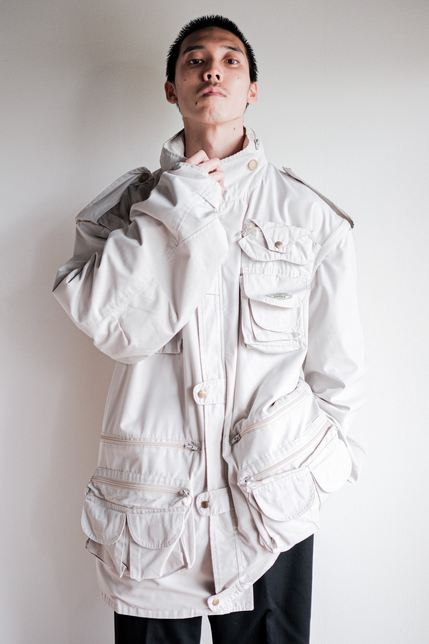 ［~90's］Old Renoma Paris Detachable Sleeve Multi Pocket Jacket With Liner