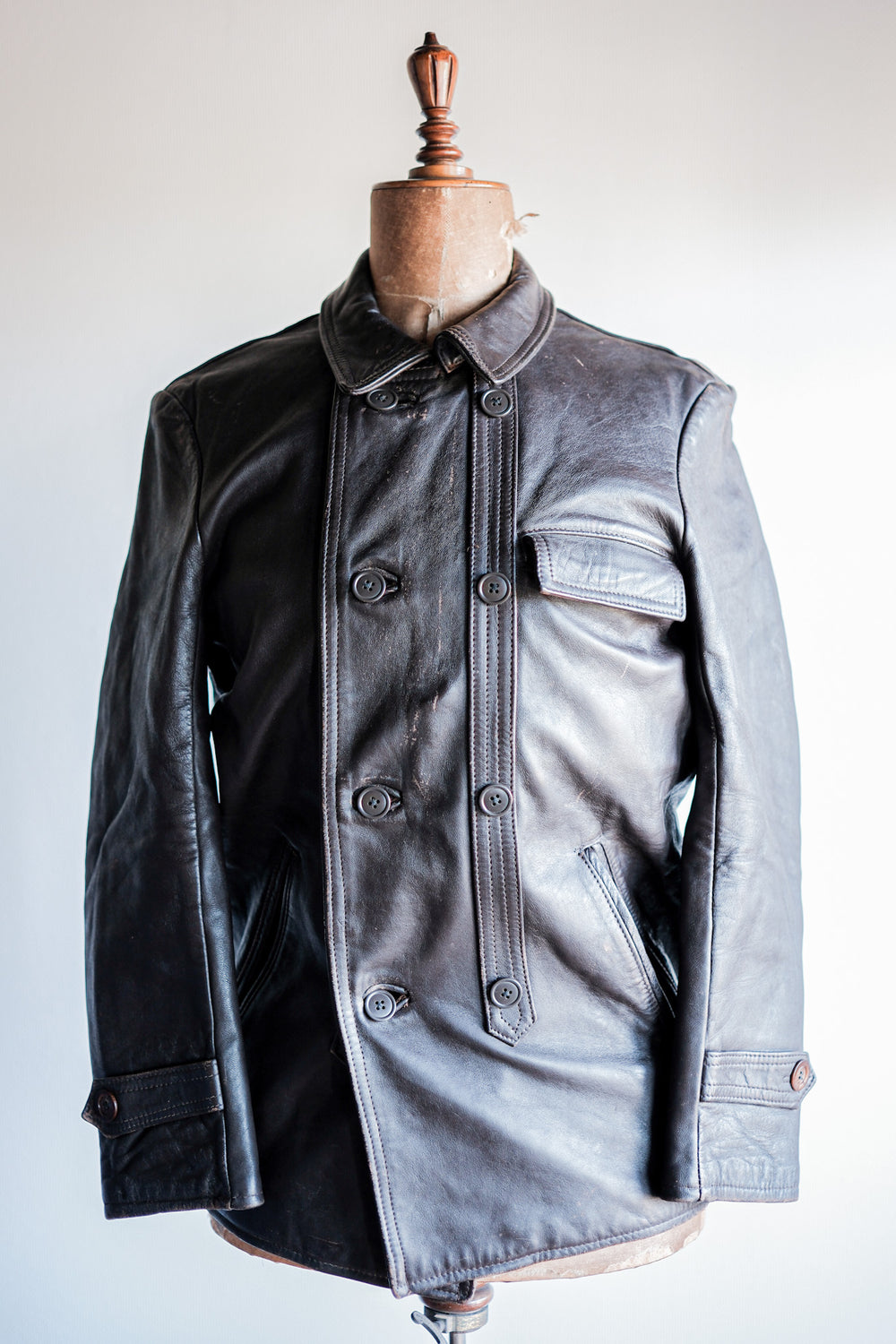 【~80's】French Vintage Le Corbusier Leather Work Jacket "GVF"