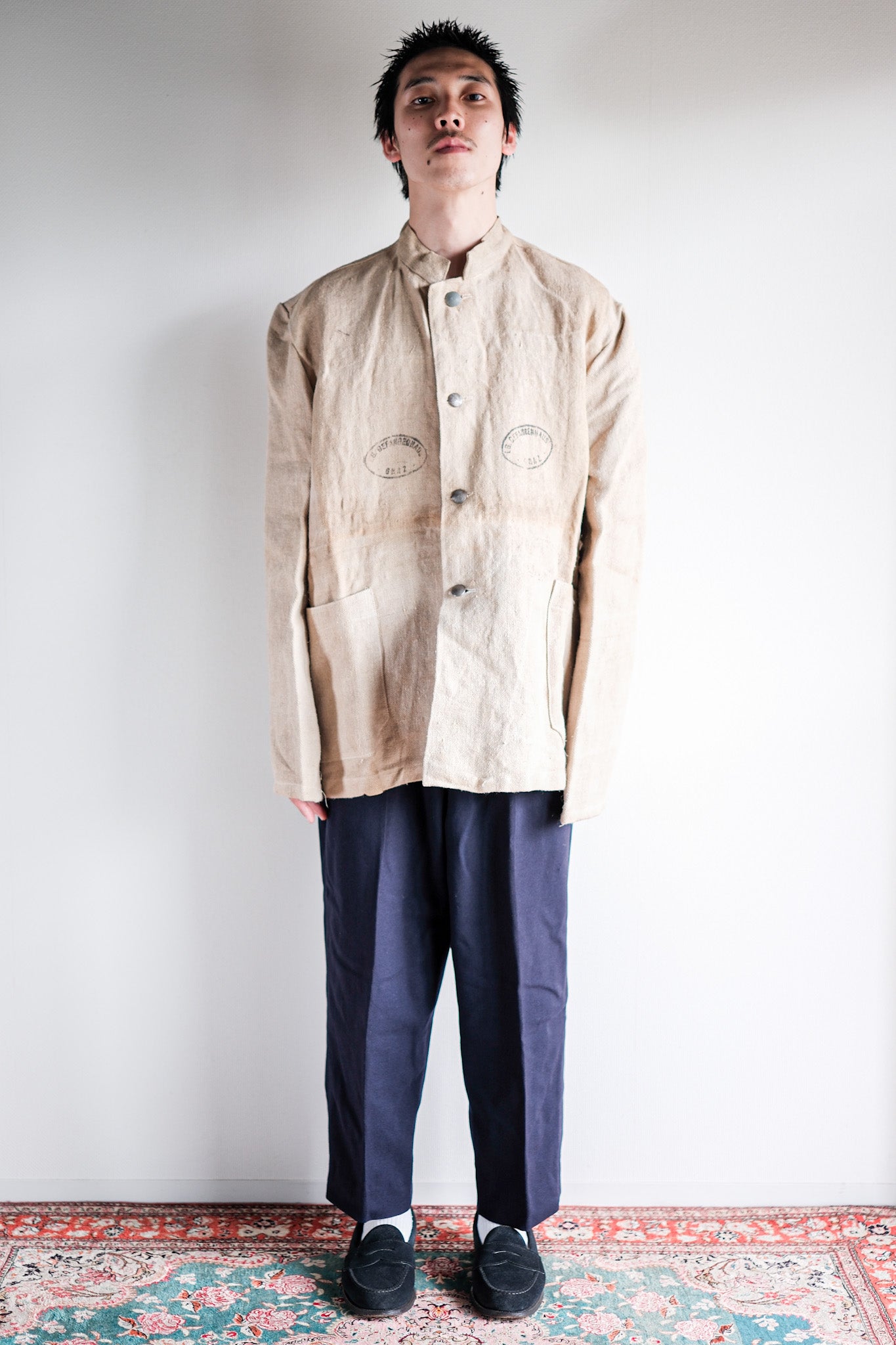 【~30's】German Army Linen Twill Jacket "Dead Stock"