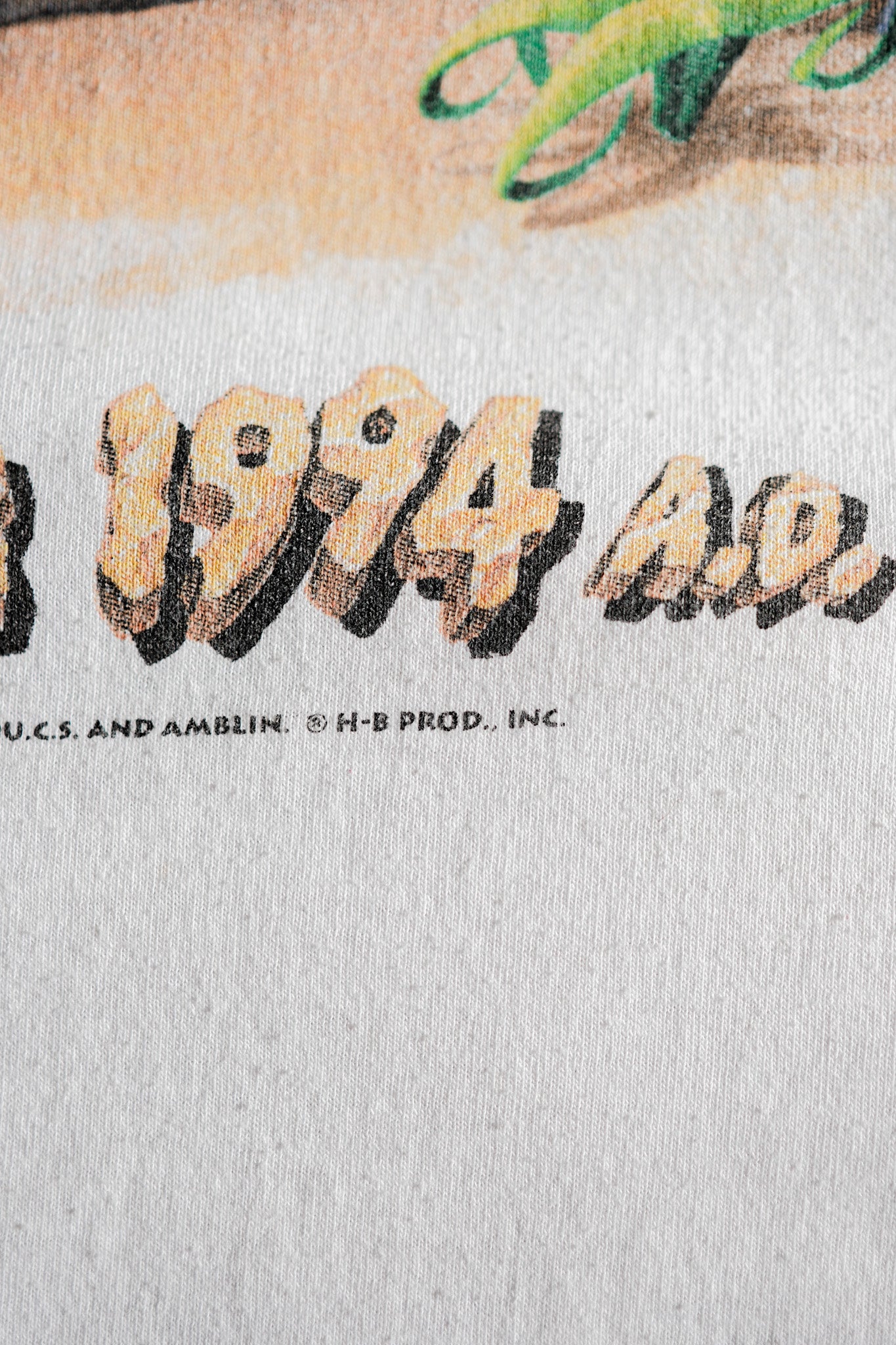 [~ 90's] เสื้อยืดพิมพ์ภาพยนตร์วินเทจขนาด xl "The Flintstones" "ผลิตในสหรัฐอเมริกา"