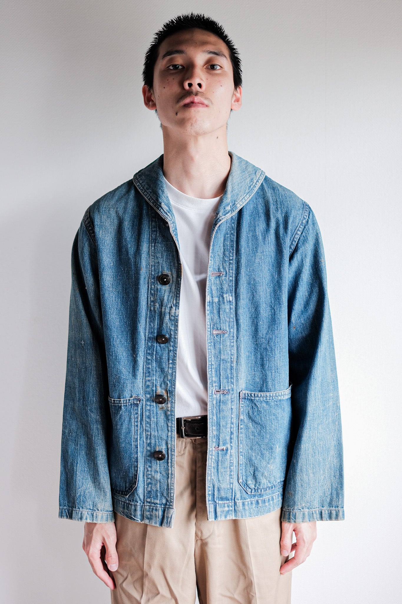 ［~40’s］WWⅡ U.S.NAVY Shawl Collar Denim Coverall