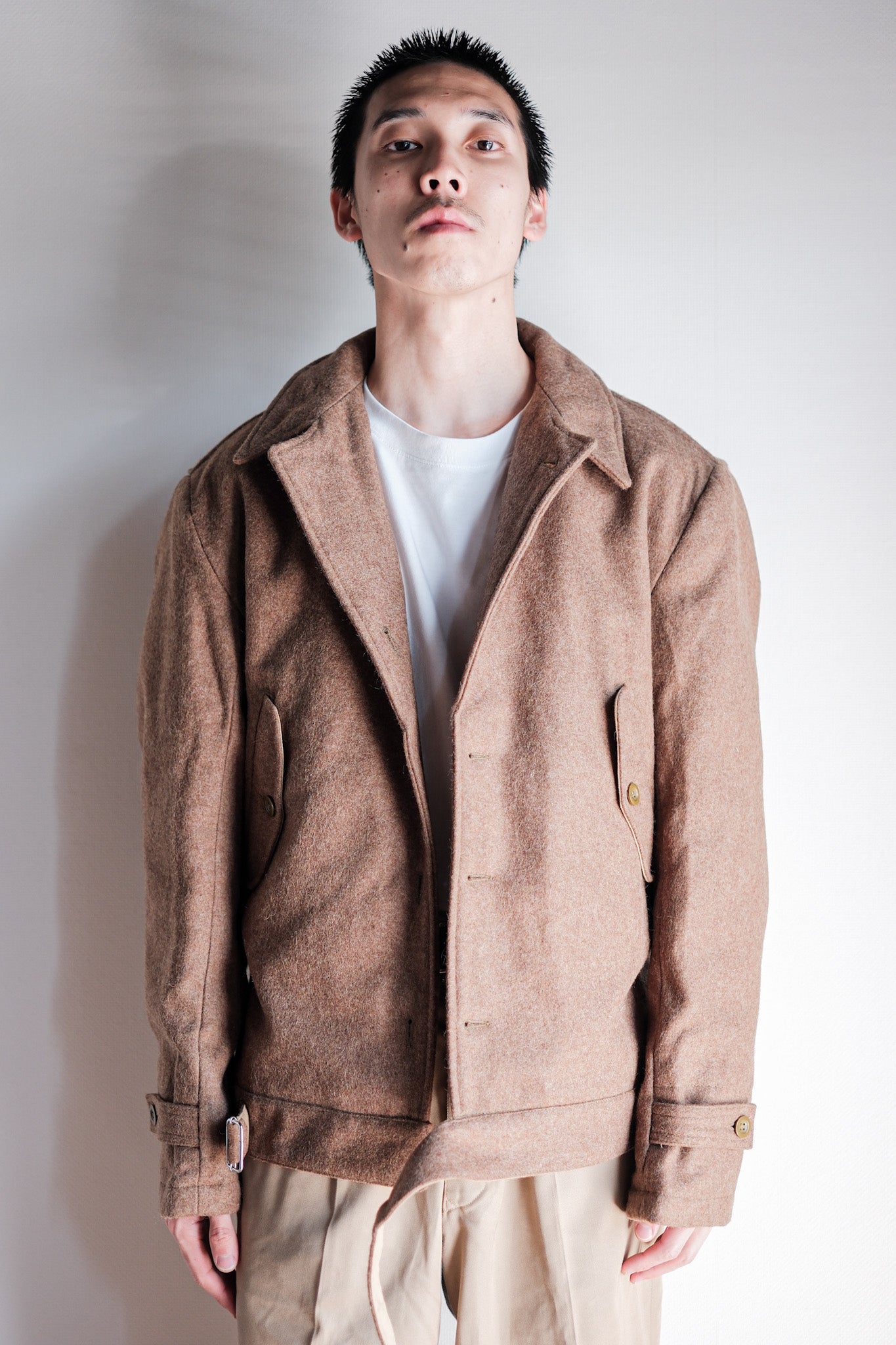 ［~50's］French Army Wool Jacket With Chin Strap Size.42 "Dead Stock"