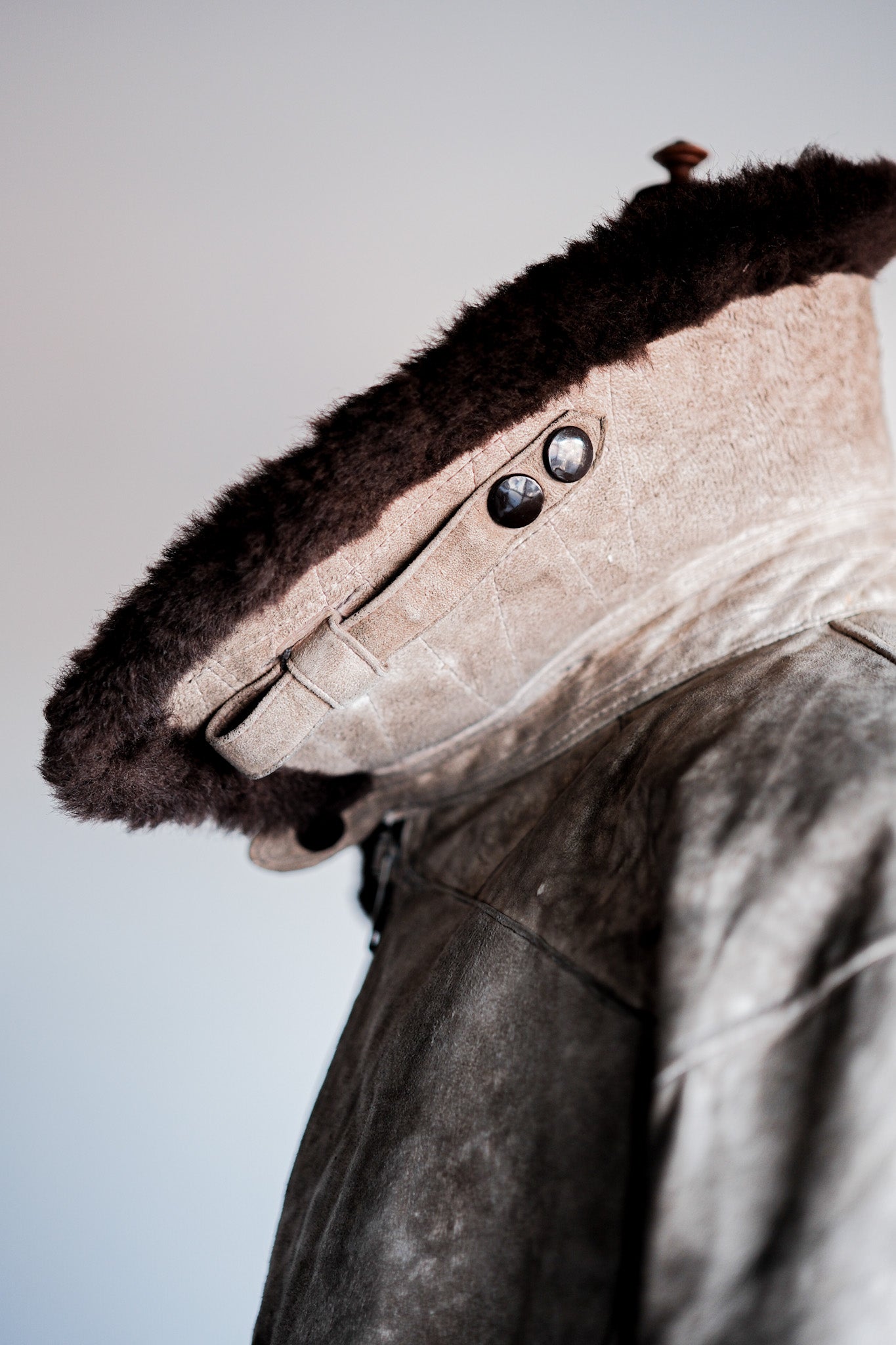 ［~40's］WWⅡ German Air Force Winter Sheepskin Flight Jacket "Luftwaffe" "Unusual Pocket"