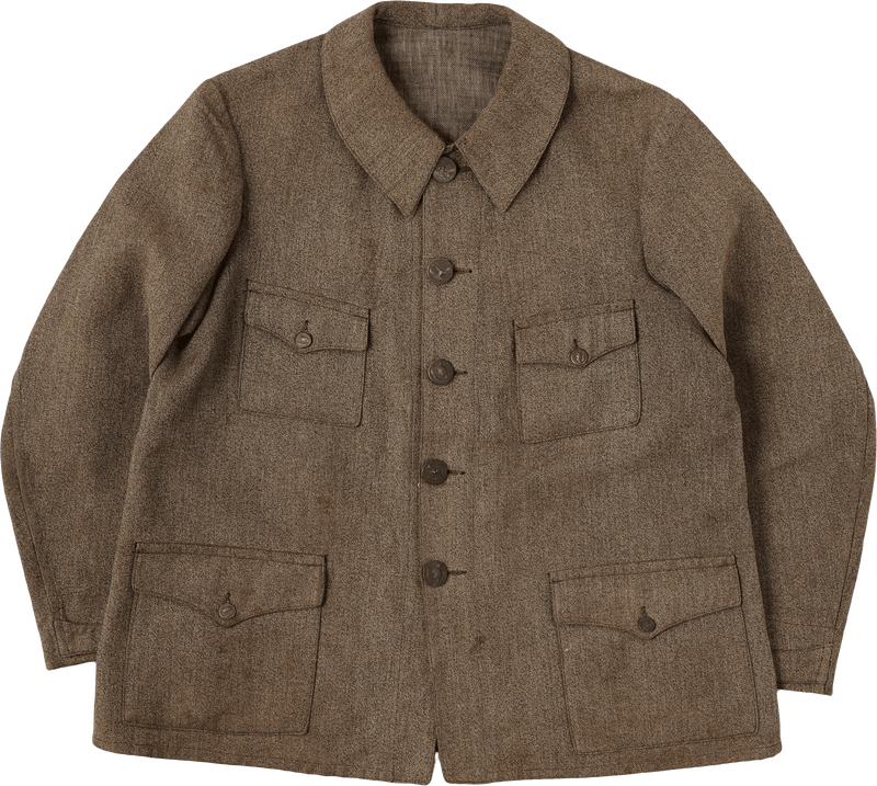 【~30’s】French Vintage Brown Chambray Hunting Jacket