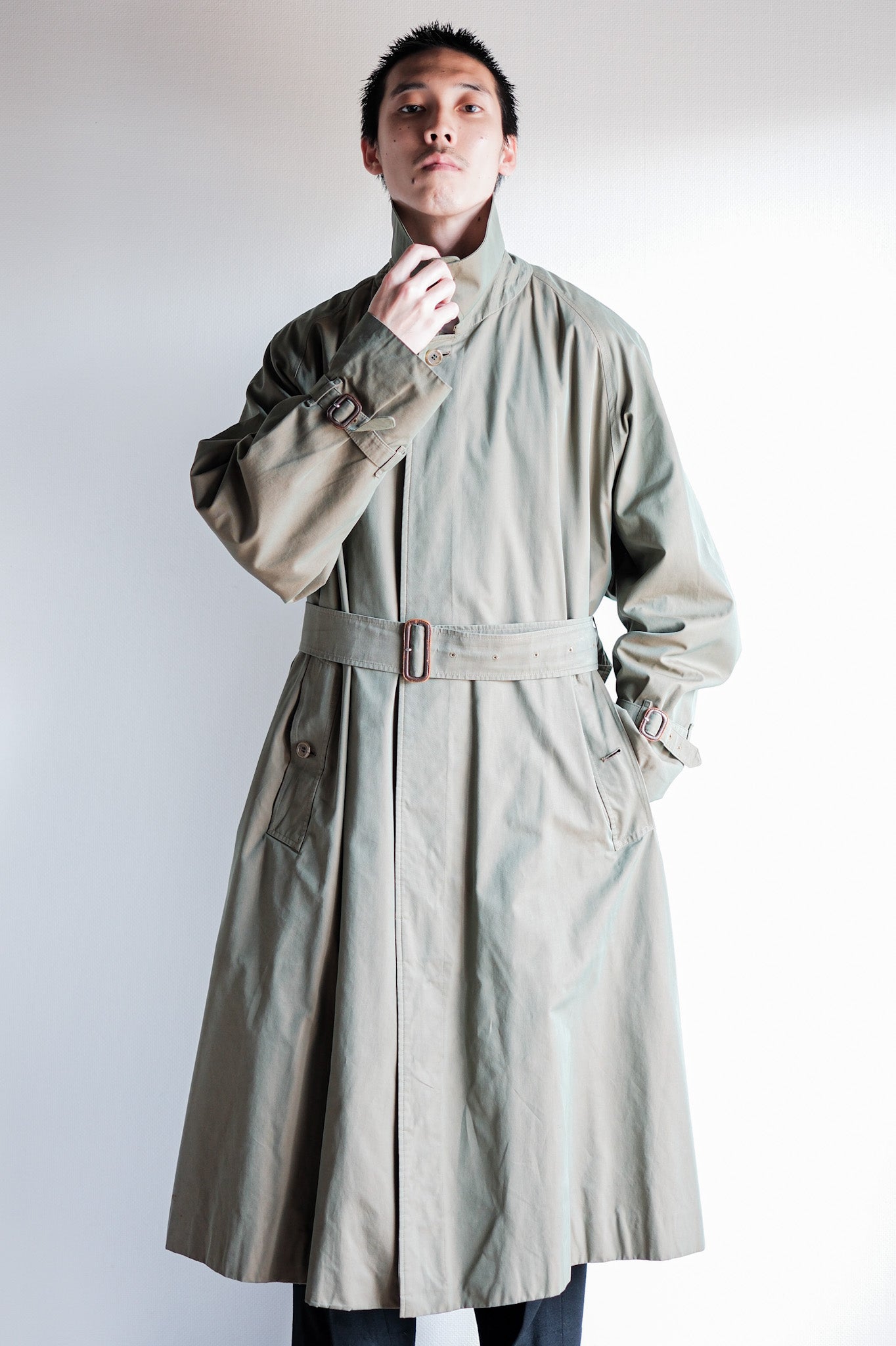 ［~70's］Vintage Burberrys Single Raglan Rider Coat C100 With Liner Size.52RL "TAMAMUSHI"