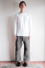[~ 40's] French Vintage Grey Cotton Pique Work Ows "Patchwork"