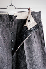 [~ 30's] French Vintage Black Chambray Work Pants "Dead Stock"
