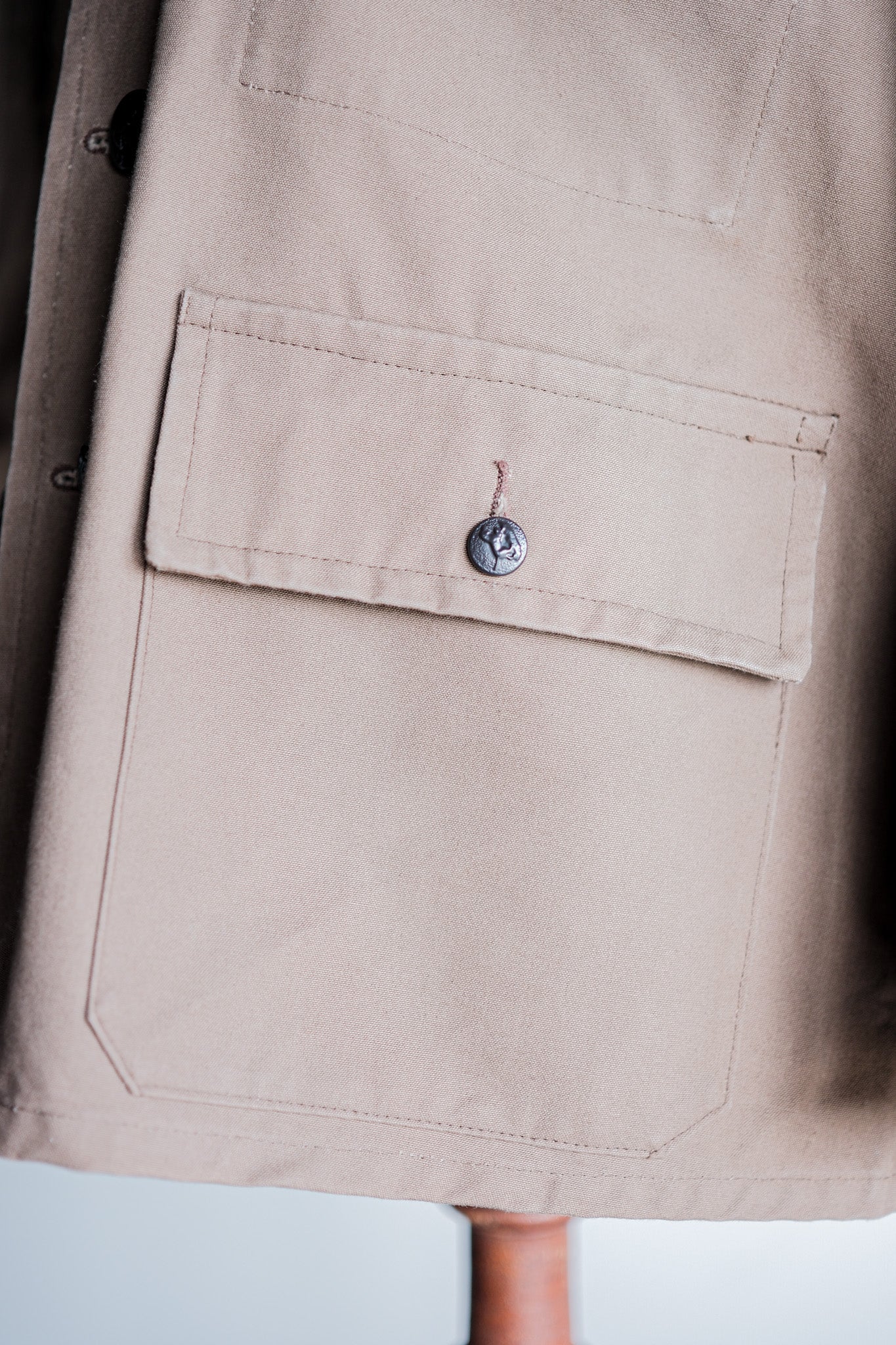 ［~50's］French Vintage Cotton Linen Canvas Hunting Jacket "Dead Stock"