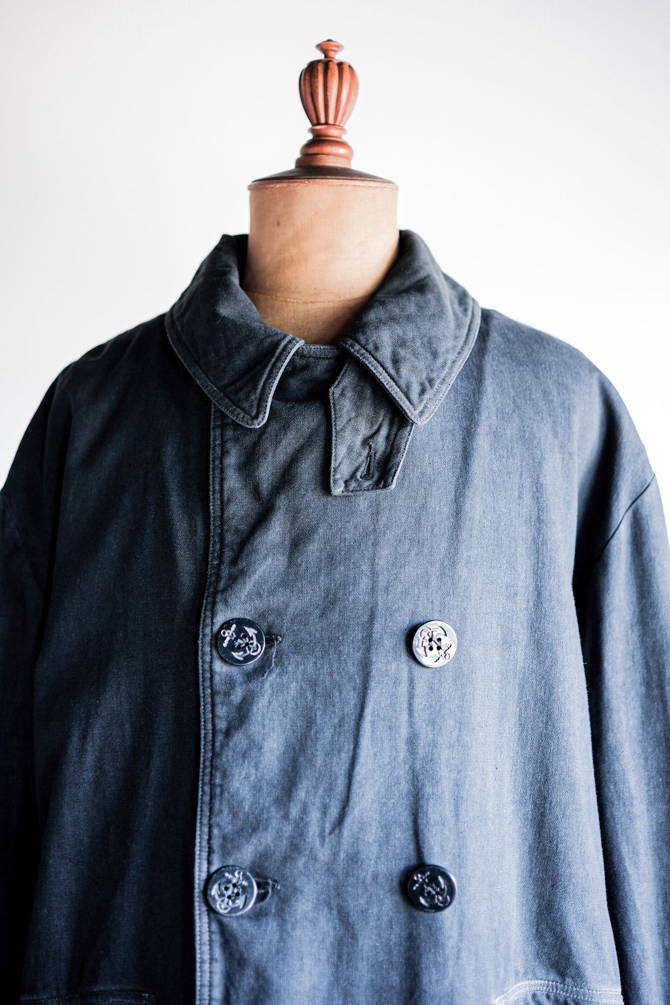 [〜80年代]舊石島雙胸夾克尺寸。xxl“碼頭檔案”