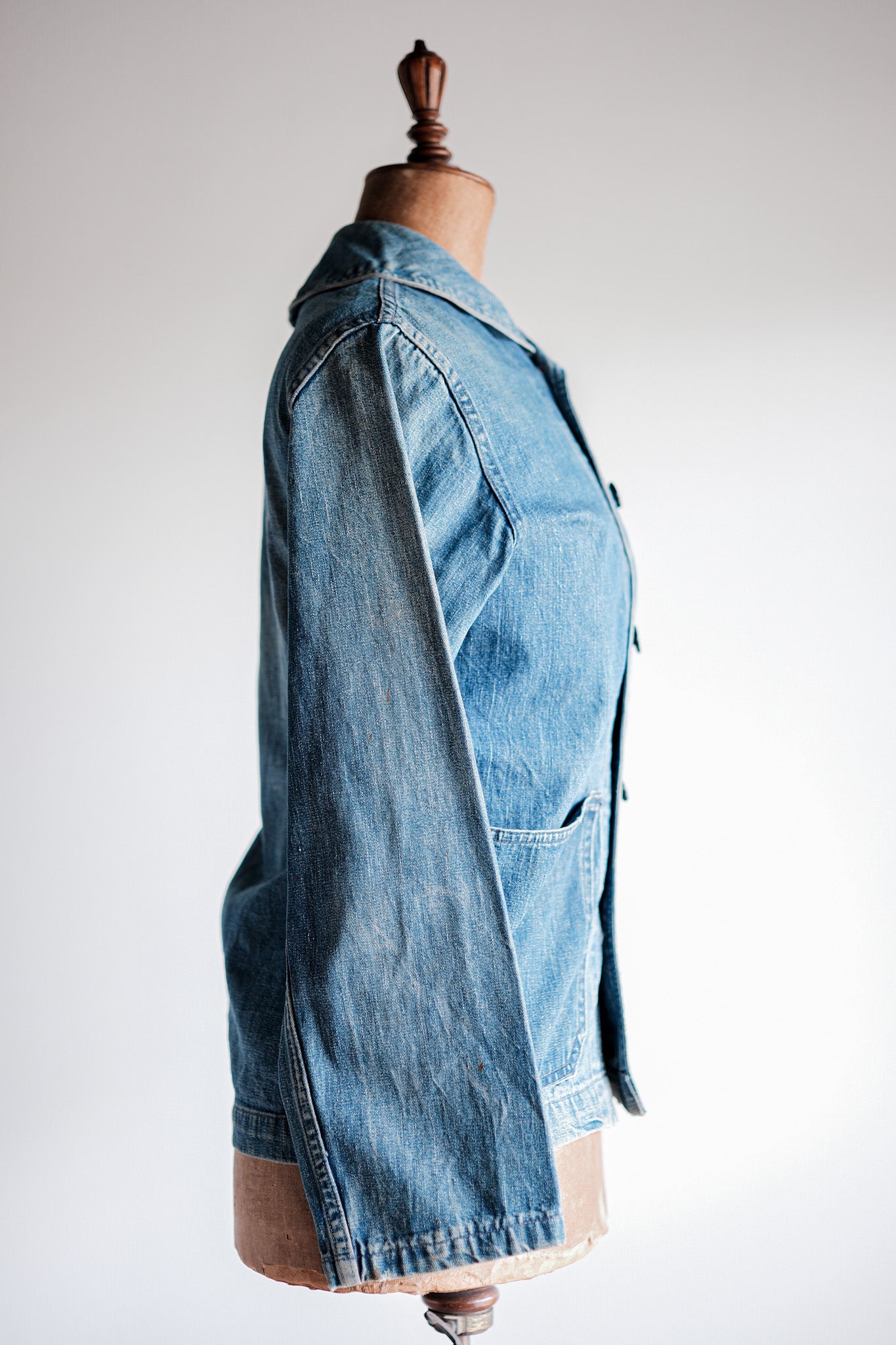 40's] WWⅡ U.S.Navy Shawl Collar Denim Coverall