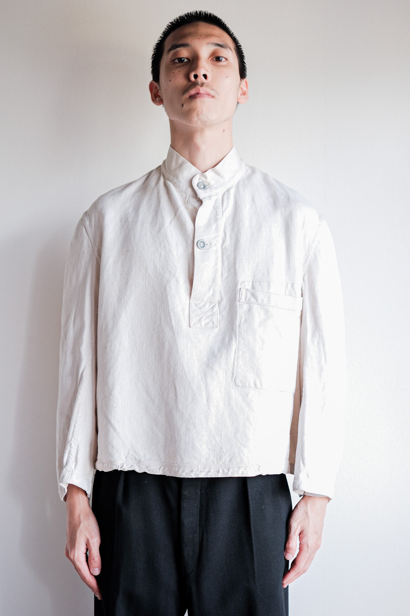 【~40's】German Navy Drillich HBT Linen Smock "Kriegsmarine"