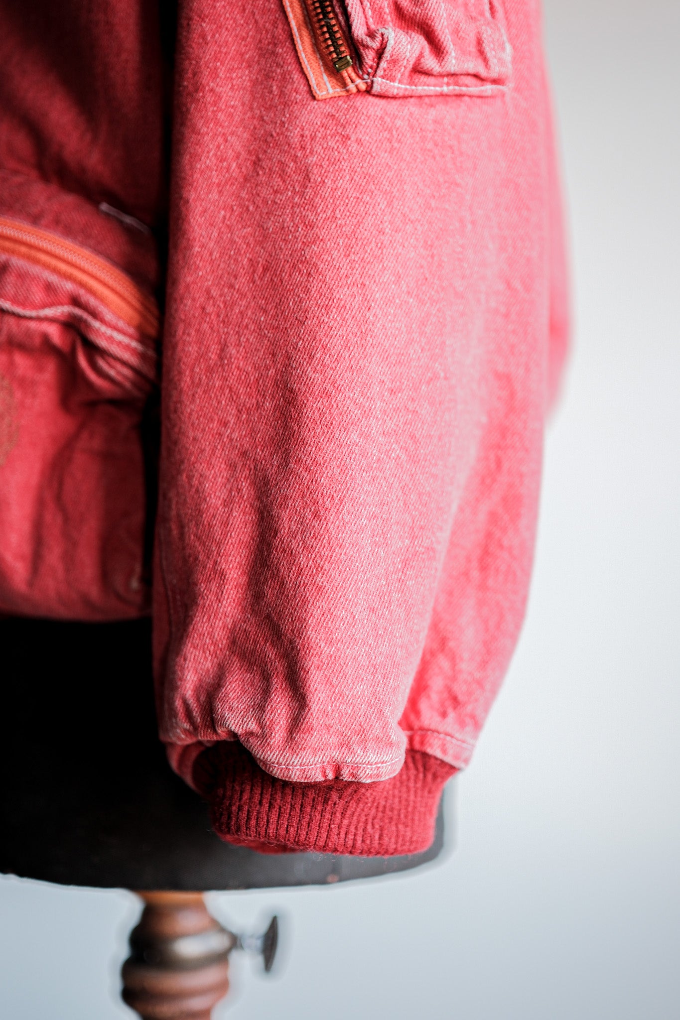 [~ 90's] Old Pink House Red Denim Blouson