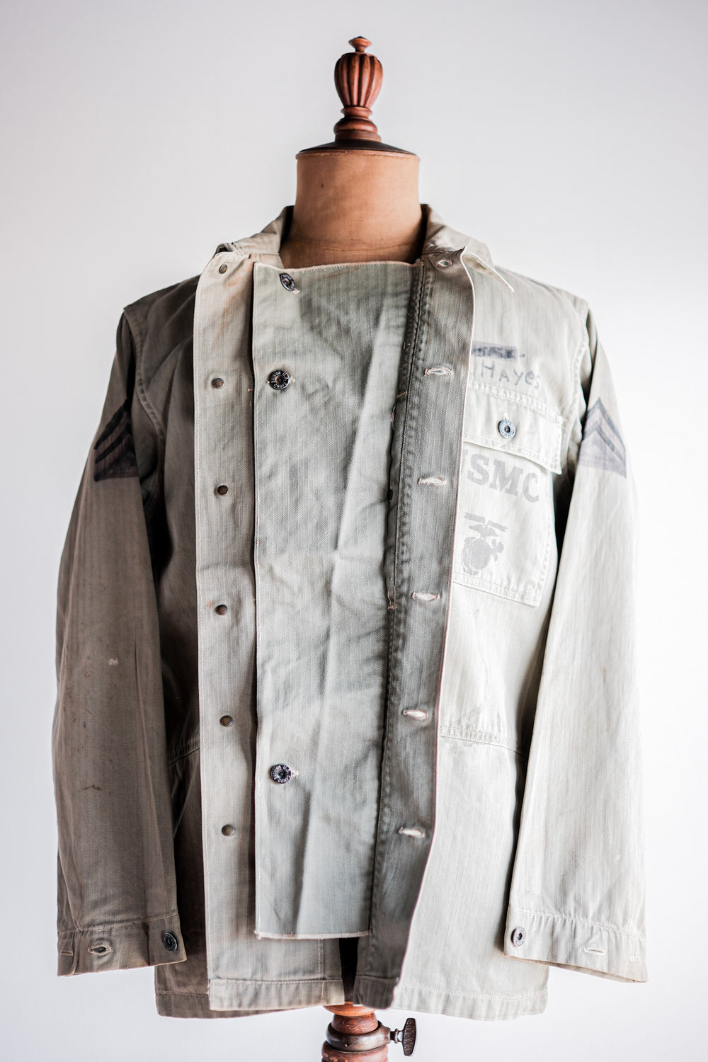 【~40's】WWⅡ U.S.M.C P-44 HBT Utility Jacket "Hand Paint"