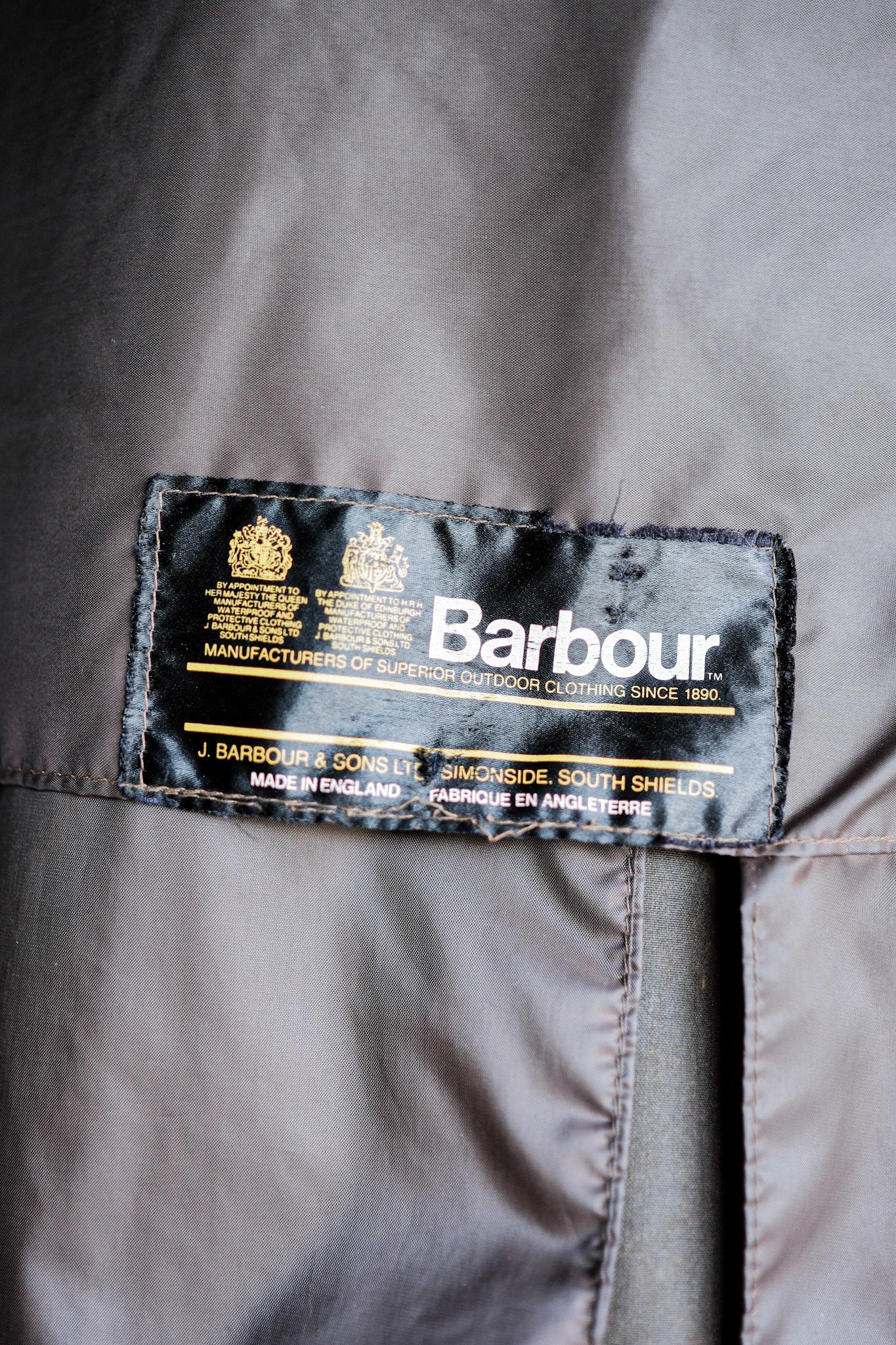 【~80's】Vintage Barbour "3/4 COAT" 2 Crest