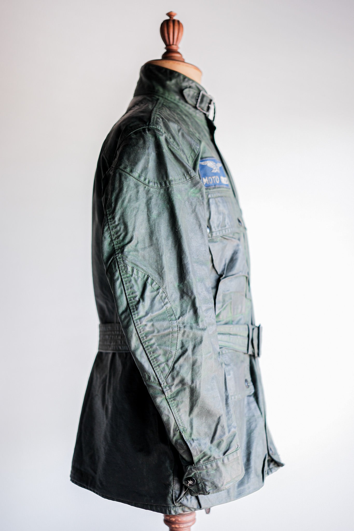 【~60's】Vintage Belstaff Green Waxed Jacket With Patches Size.36 “TRIALMASTER"