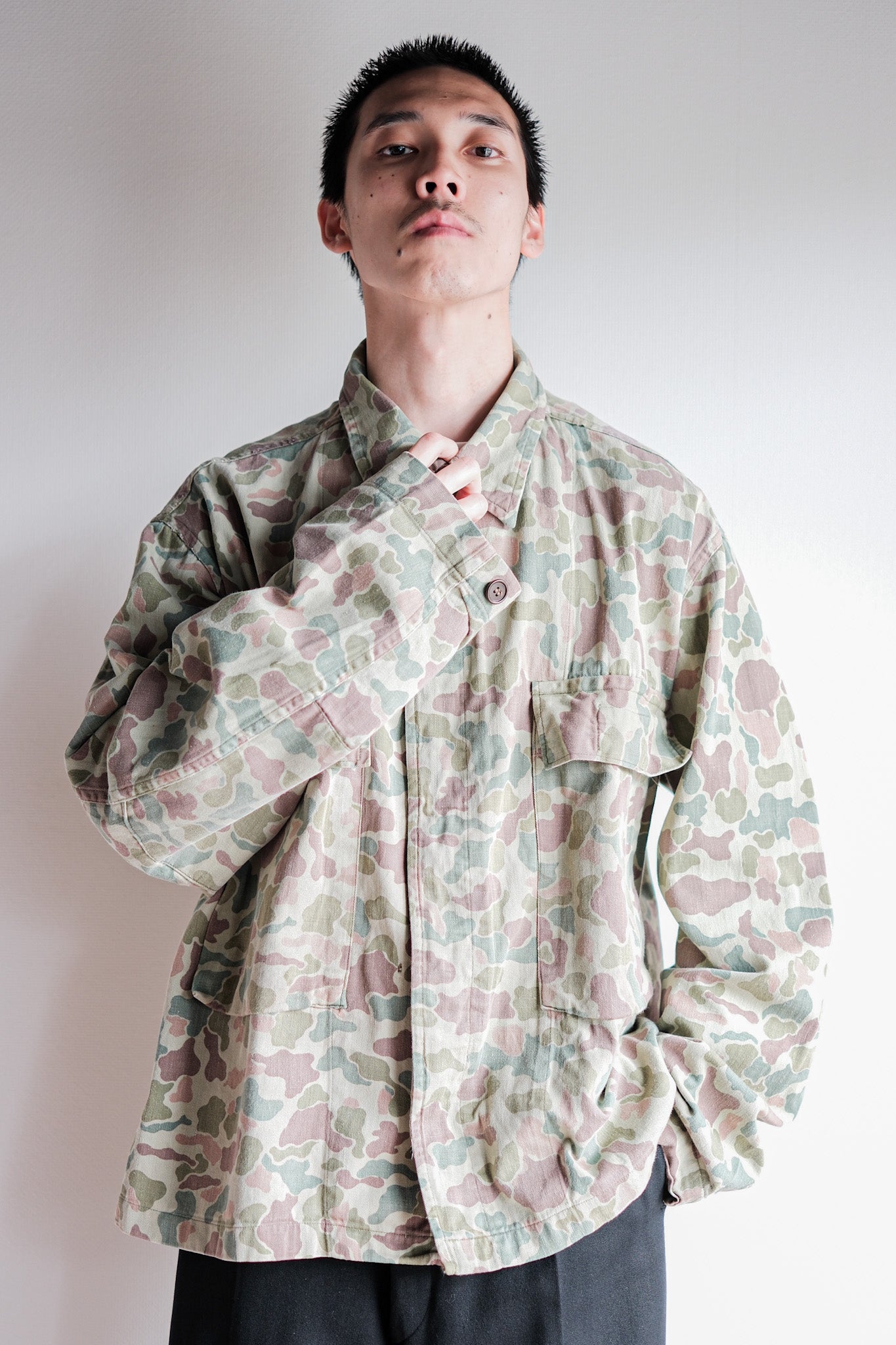 ［~50's］Dutch Army Frogskin Camouflage Field Jacket Size.52