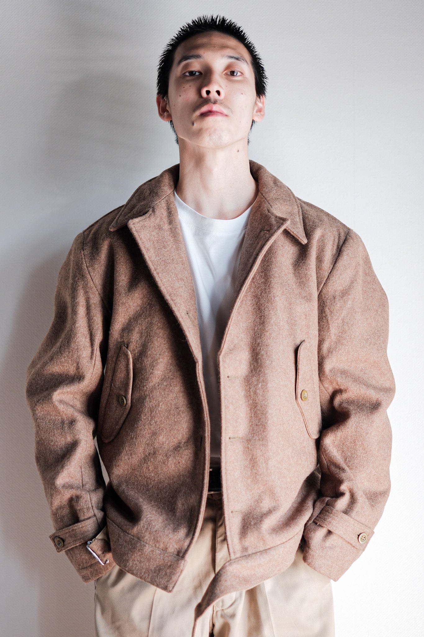 ［~50's］French Army Wool Jacket With Chin Strap Size.42 "Dead Stock"