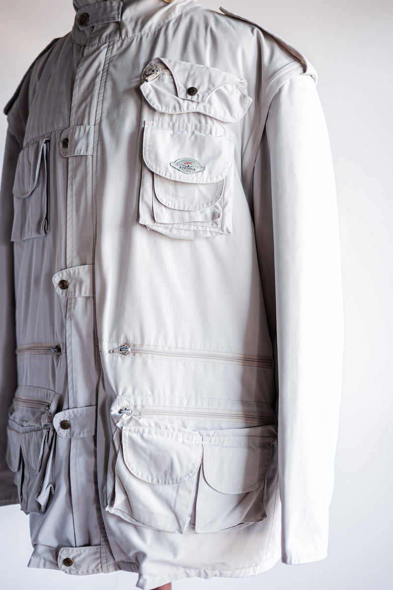 90's】Old Renoma Paris Detachable Sleeve Multi Pocket Jacket With