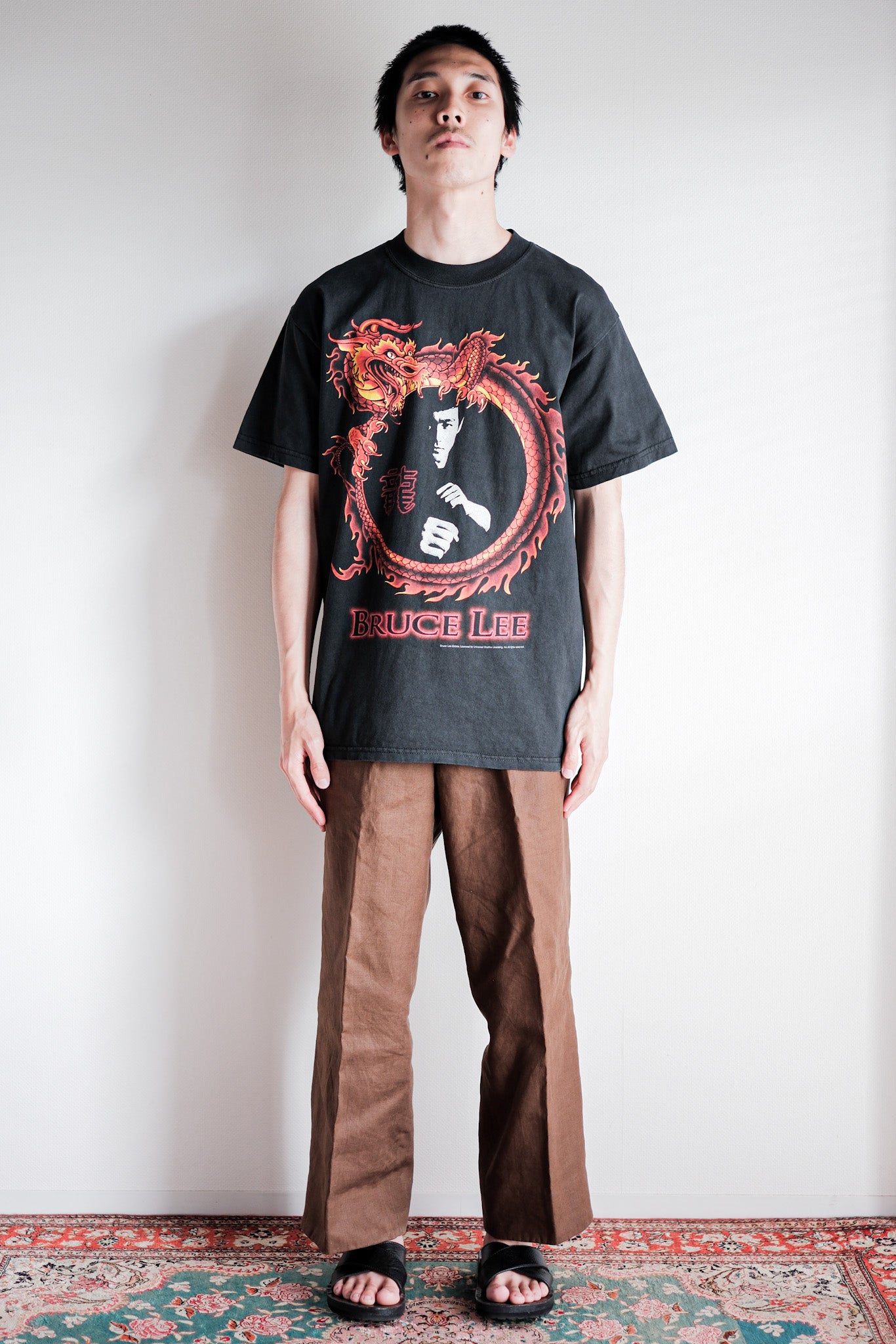 【~00's】Vintage Print T-shirt Size.M "Bruce Lee"