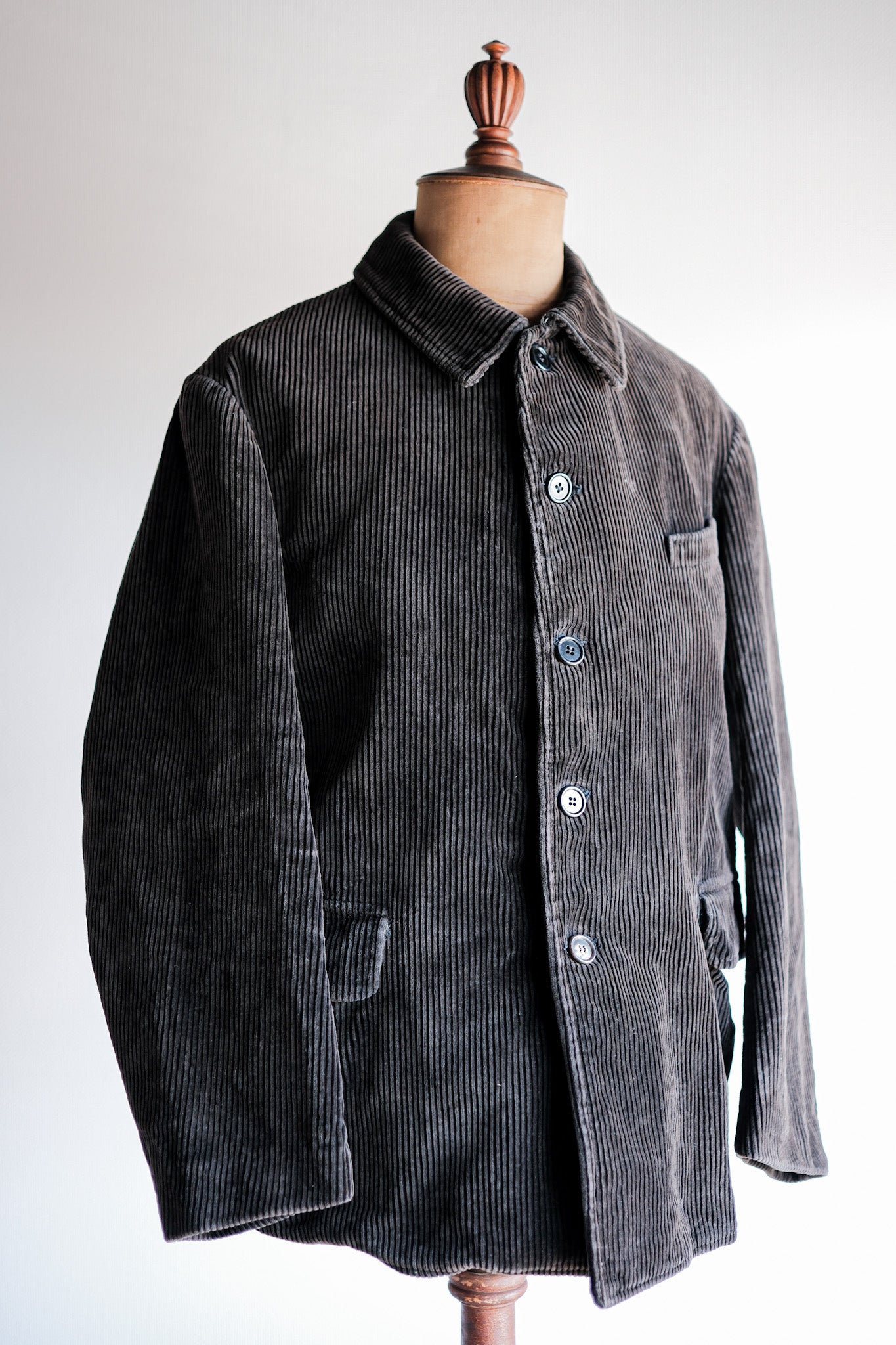 【~50's】French Vintage Dark Brown Corduroy Work Jacket