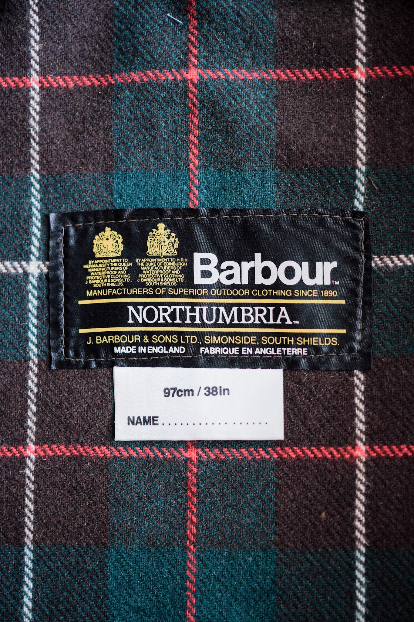 [~ 80's] Barbour vintage "Northumbria" 2 Crest Taille.38