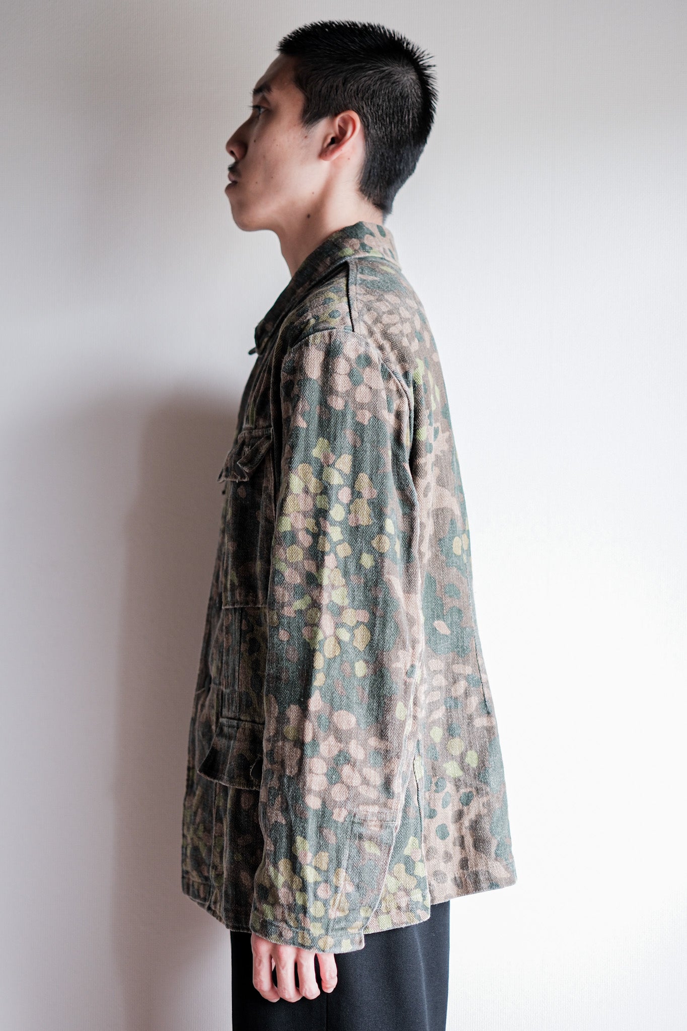 【~00's】German Waffen-SS Type Pea Dot Camouflage M44 HBT Field Jacket "Reproduction"