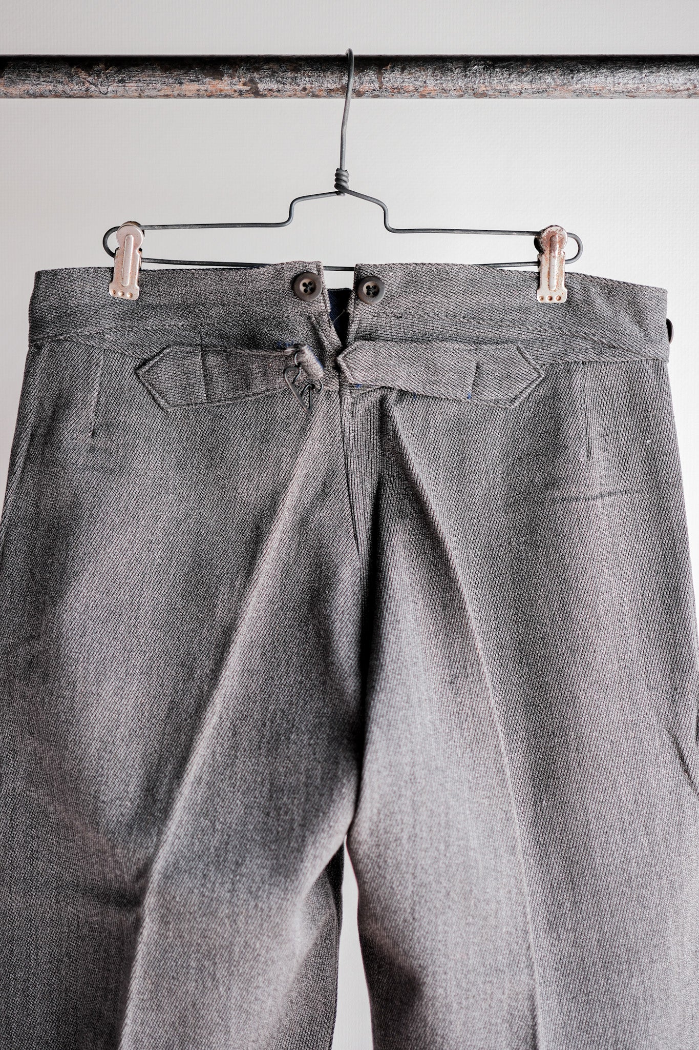 [~ 30'S] Pantalon de travail de salie vintage et poivre de poivre "Stock mort"