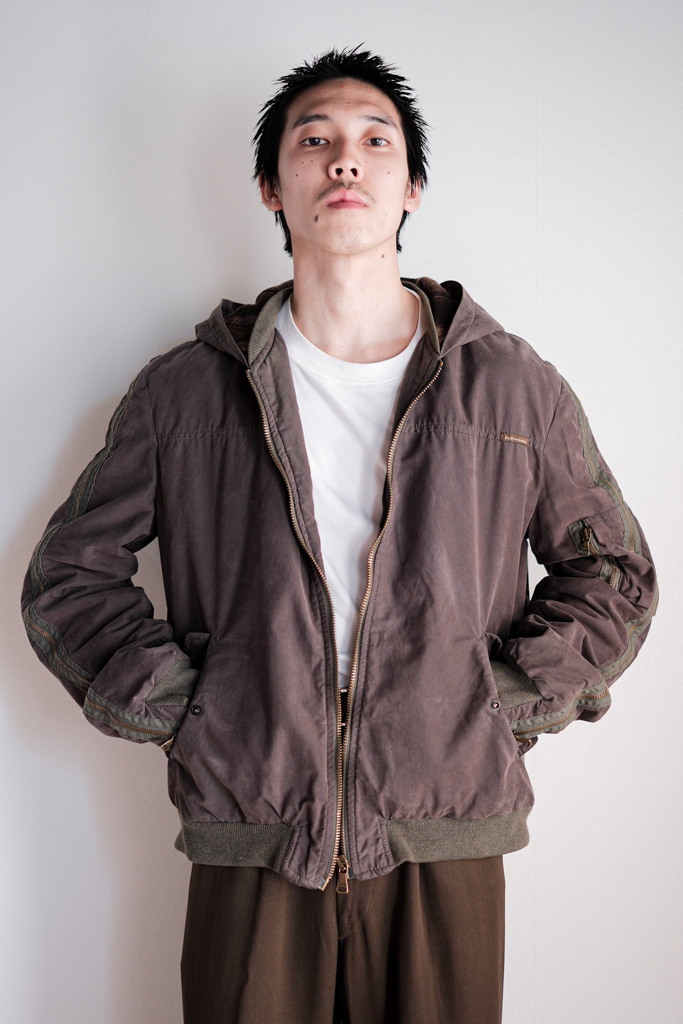 ［~00's］Old DOLCE & GABBANA Zip Up Hooded Jacket Size.L