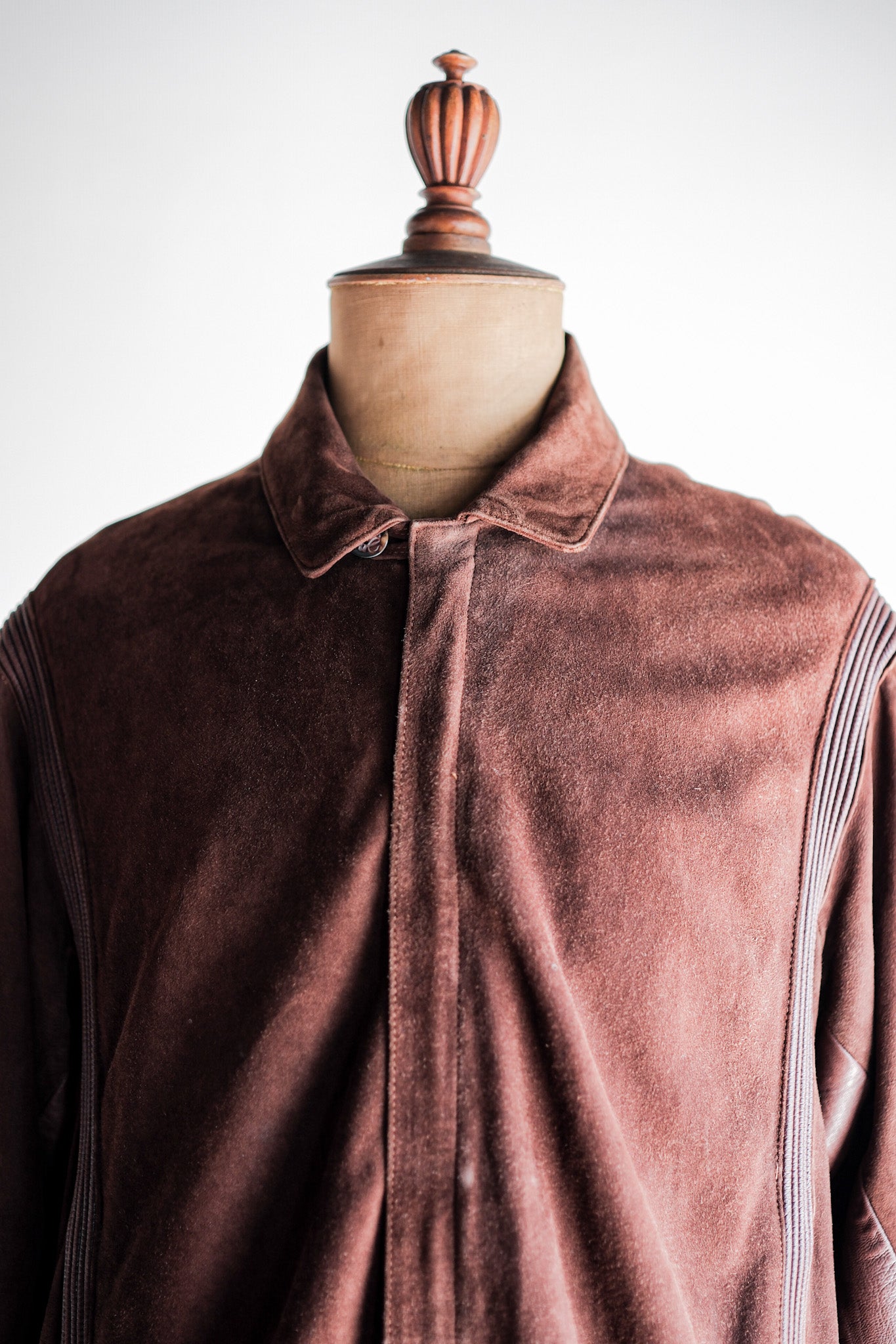 80's] Old Loewe Brown Suede Leather Jacket