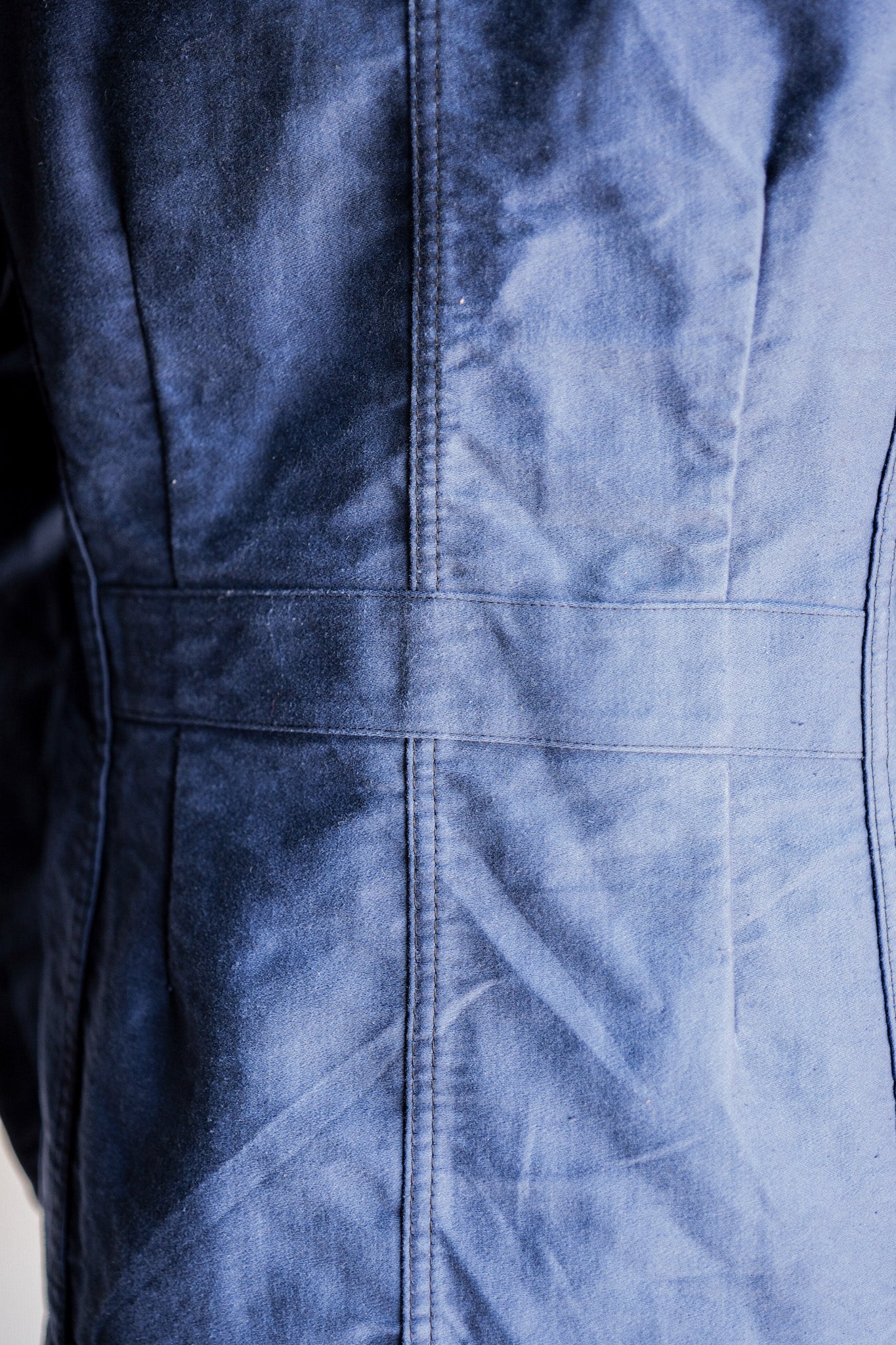 【~60’s】French Vintage Blue Moleskin Lapel Work Jacket "VETVOR"