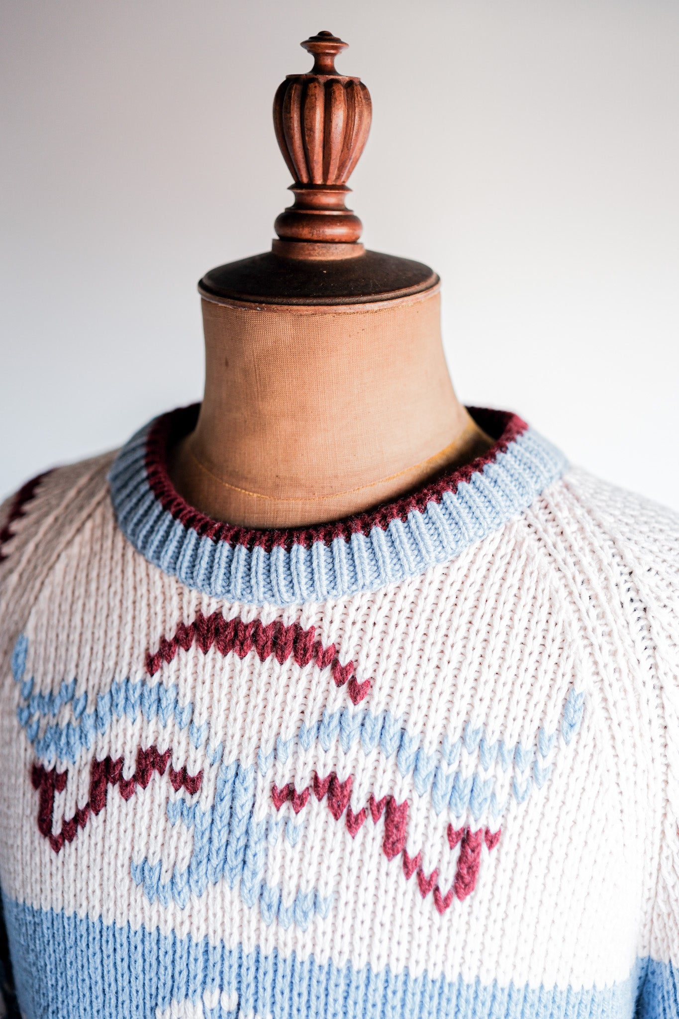 ［~60's］British Vintage Fisherman Crew Neck Wool Jumper "Handmade"