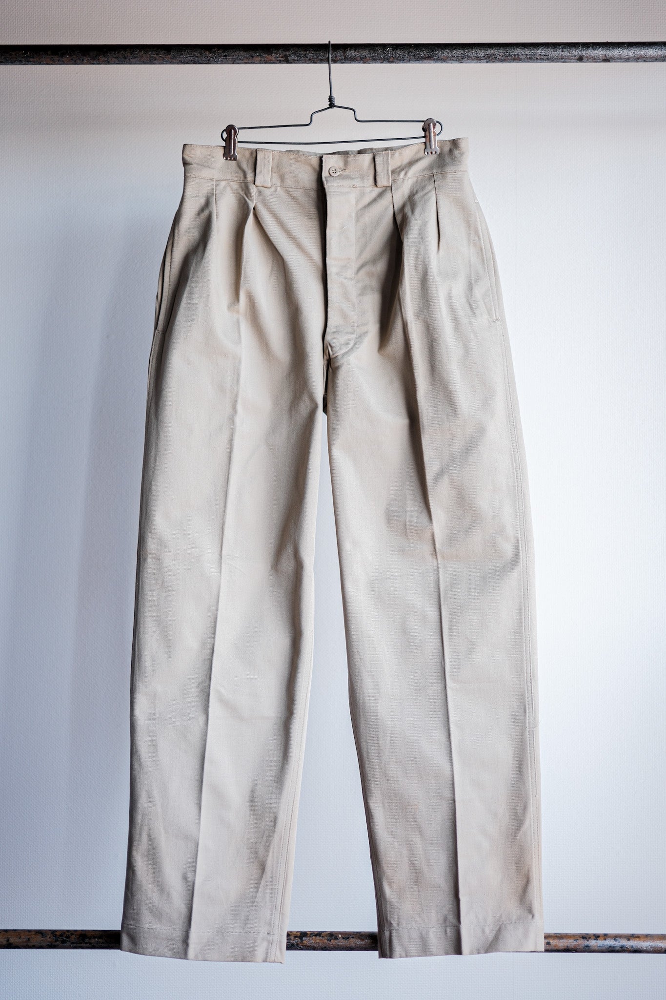 [~ 60's] French Army M52 CHINO TROUSERS SIZE.32 "Dead Stock"
