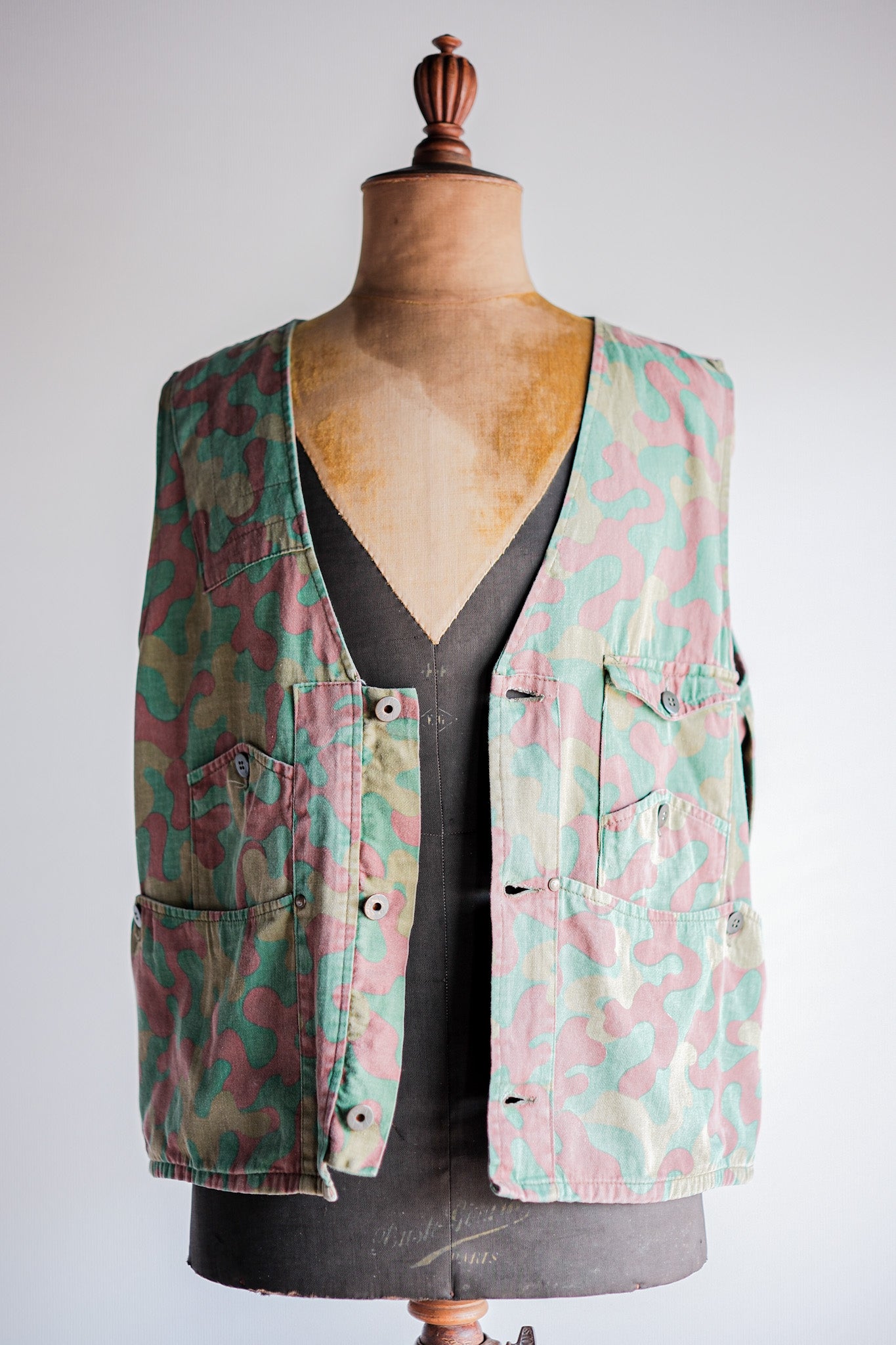 【~60's】Italian Vintage San Marco Camouflage Hunting Vest