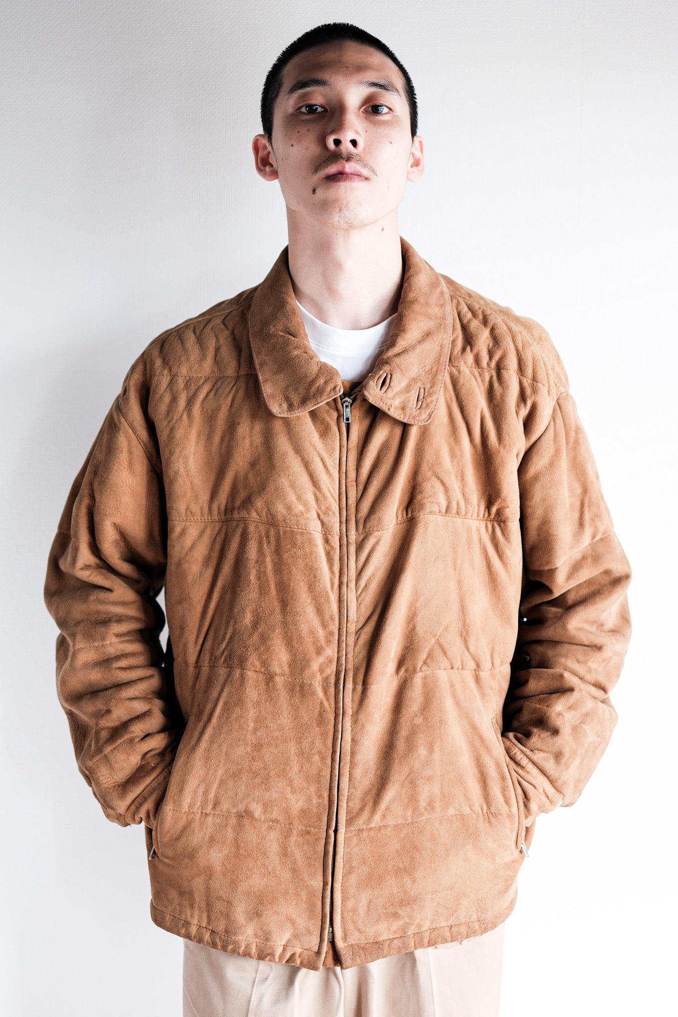 ［~80's］Old GIORGIO ARMANI Suede Leather Jacket