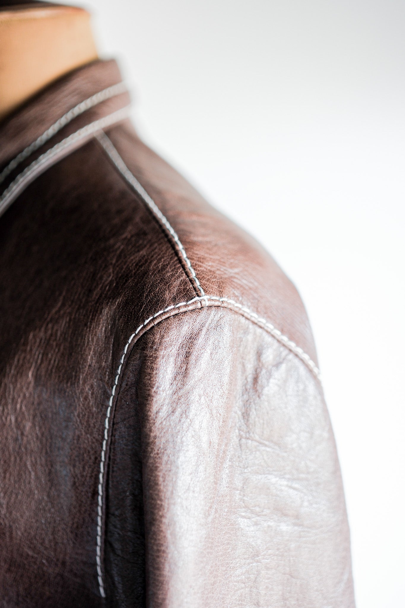 ［~90’s］Old ANNE MARIE BERETTA Leather Tailored Jacket Size.T42