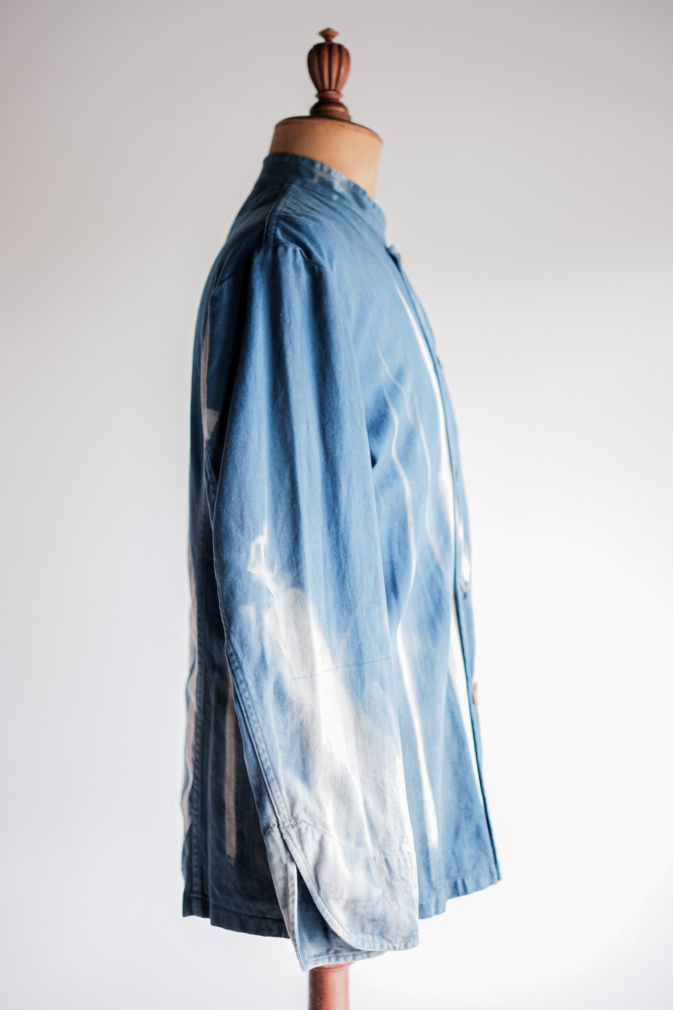 Veste de travail à double poitrine en coton indigo "Karim Hadjab" "4 Seasons"