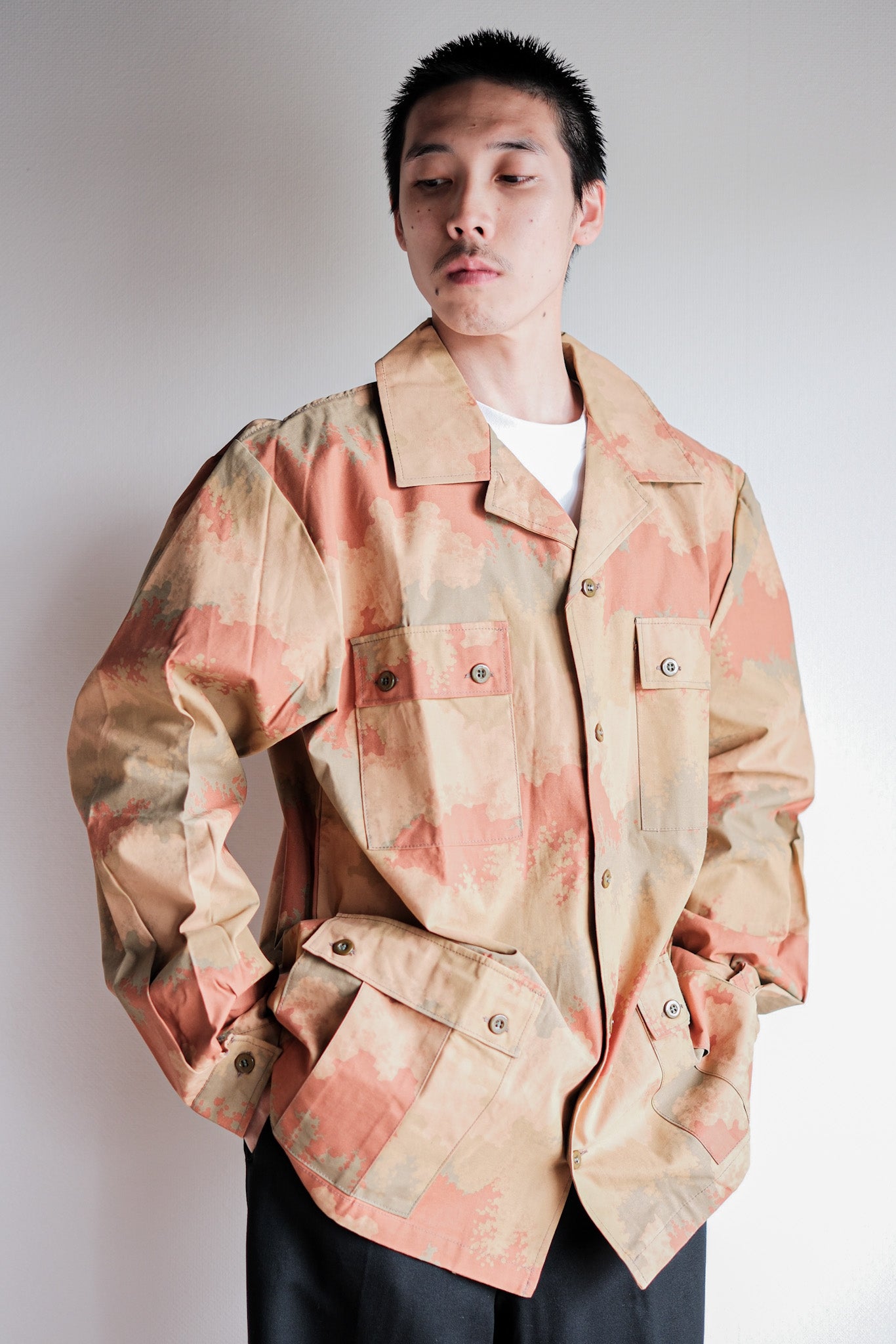 ［~90's］Czechoslovakian Army Desert Pattern Camouflage Field Jacket Size.52 "Test Sample" "Dead Stock"