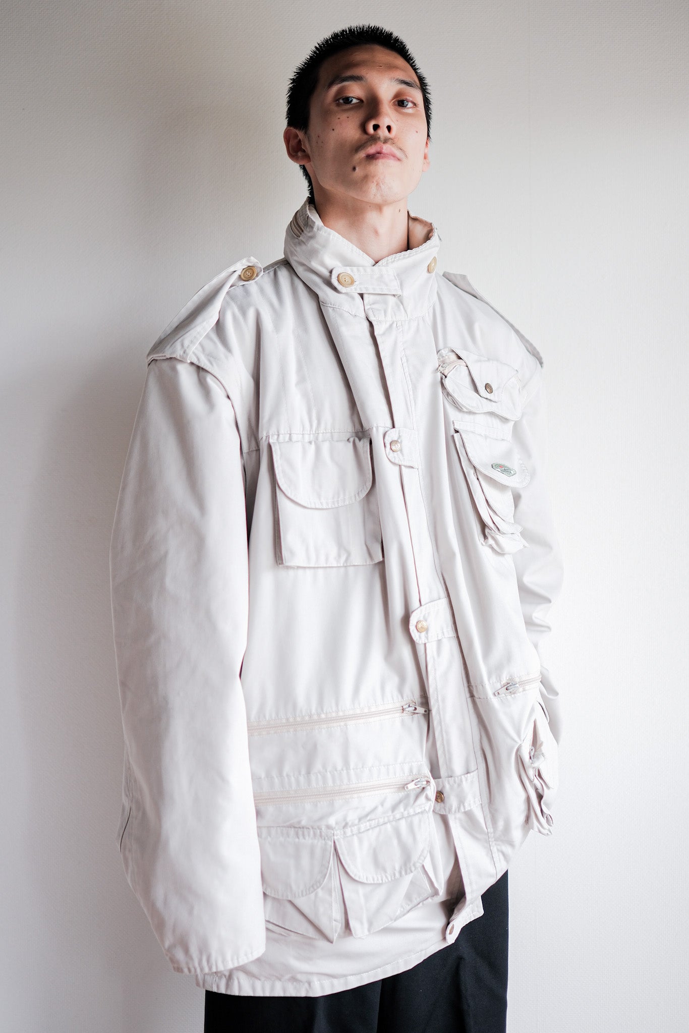 ［~90's］Old Renoma Paris Detachable Sleeve Multi Pocket Jacket With Liner