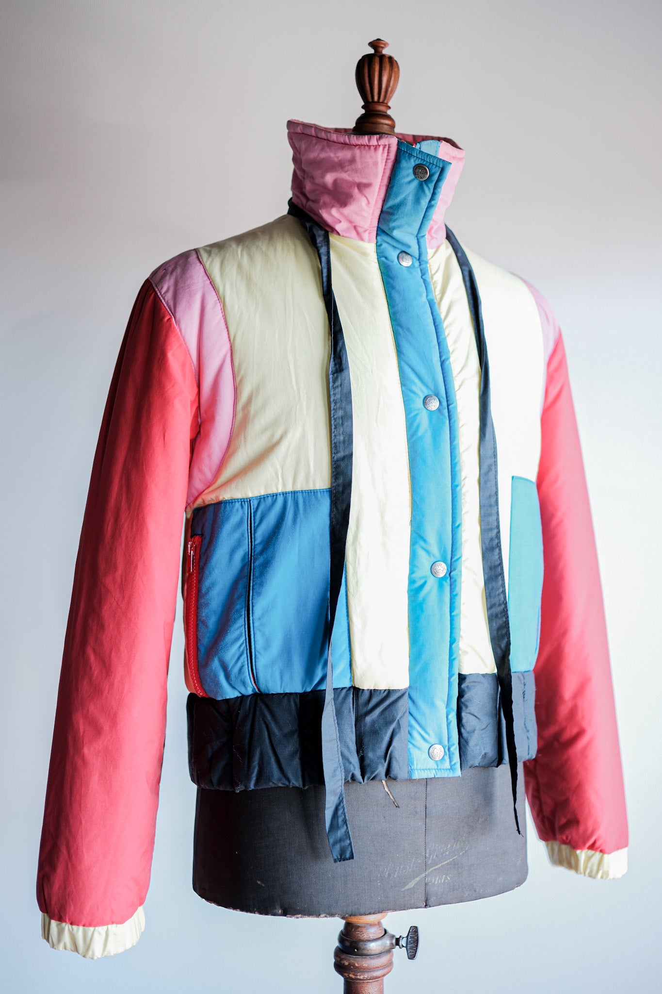 [〜80年代]意大利復古多色滑雪液夾克大小。44