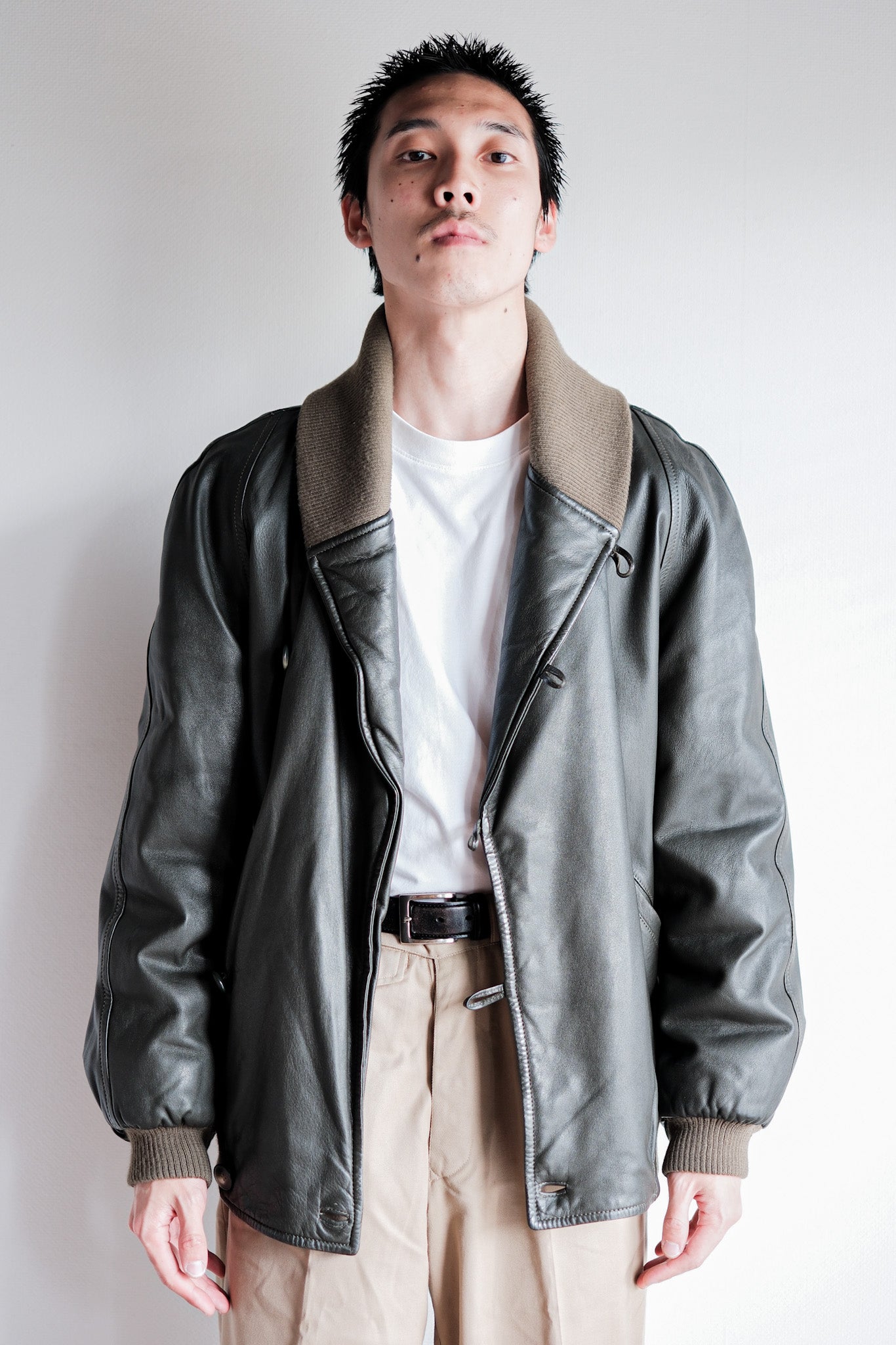 ［~80’s］Old Christian Dior Shawl Collar Leather Blouson Size.50