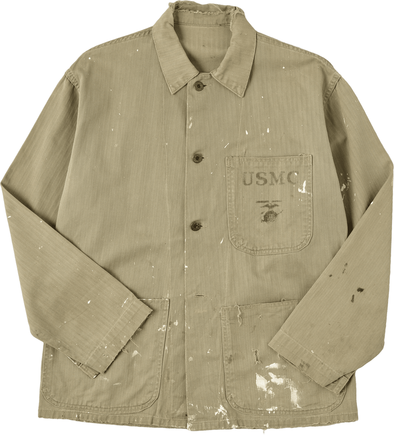 【~40's】WWⅡ U.S.M.C P-41 HBT Utility Jacket "Crazy Paint"