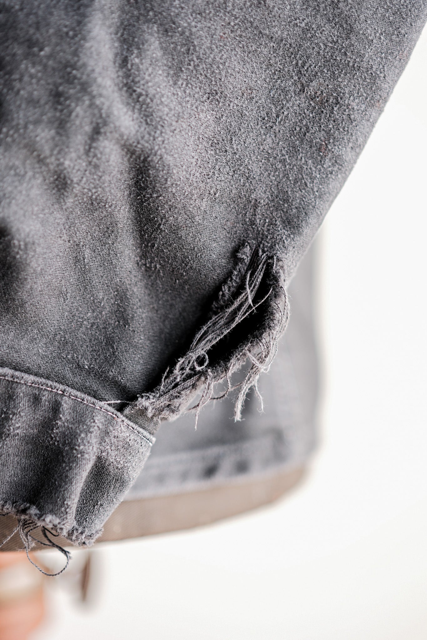 ［~40's］French Vintage Black Moleskin Work Jacket "Adolphe Lafont"