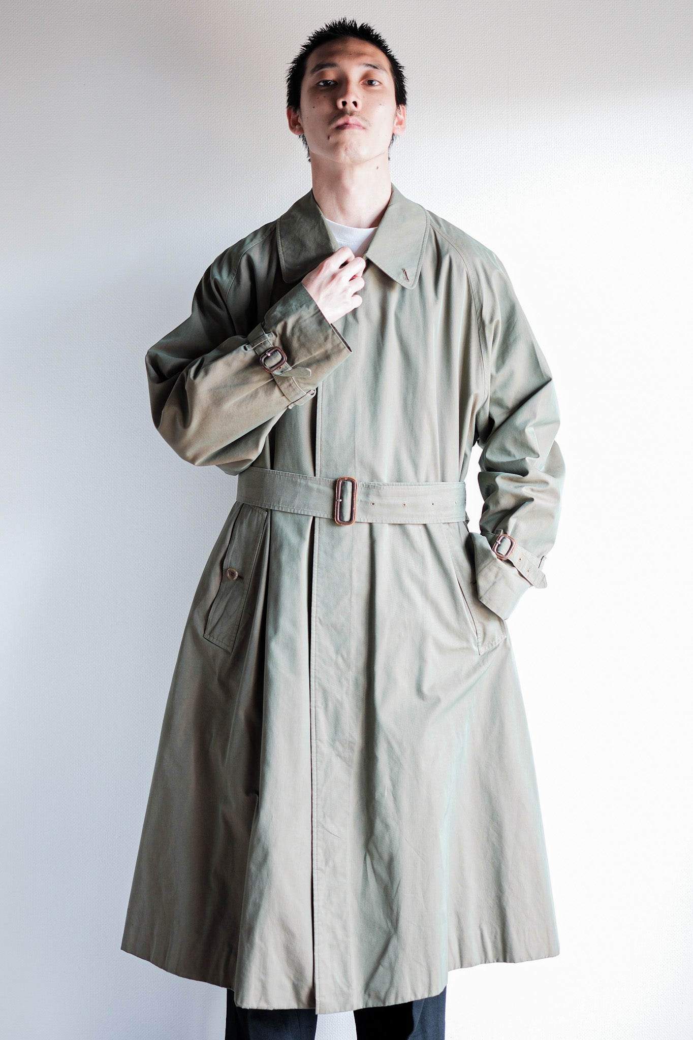 ［~70's］Vintage Burberrys Single Raglan Rider Coat C100 With Liner Size.52RL "TAMAMUSHI"