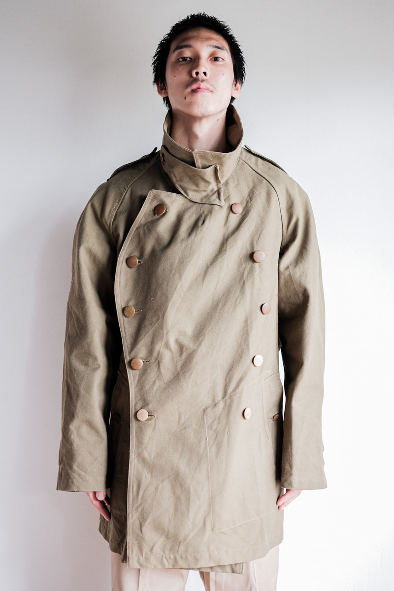 【~40's】French Army M38 Double Breasted Motorcycle Jacket Size.2 "1st Type" "Dead Stock"