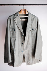 [~ 40's] German Vintage Green Chambray 4 กระเป๋าเสื้อแจ็คเก็ตงาน“ Dead Stock”