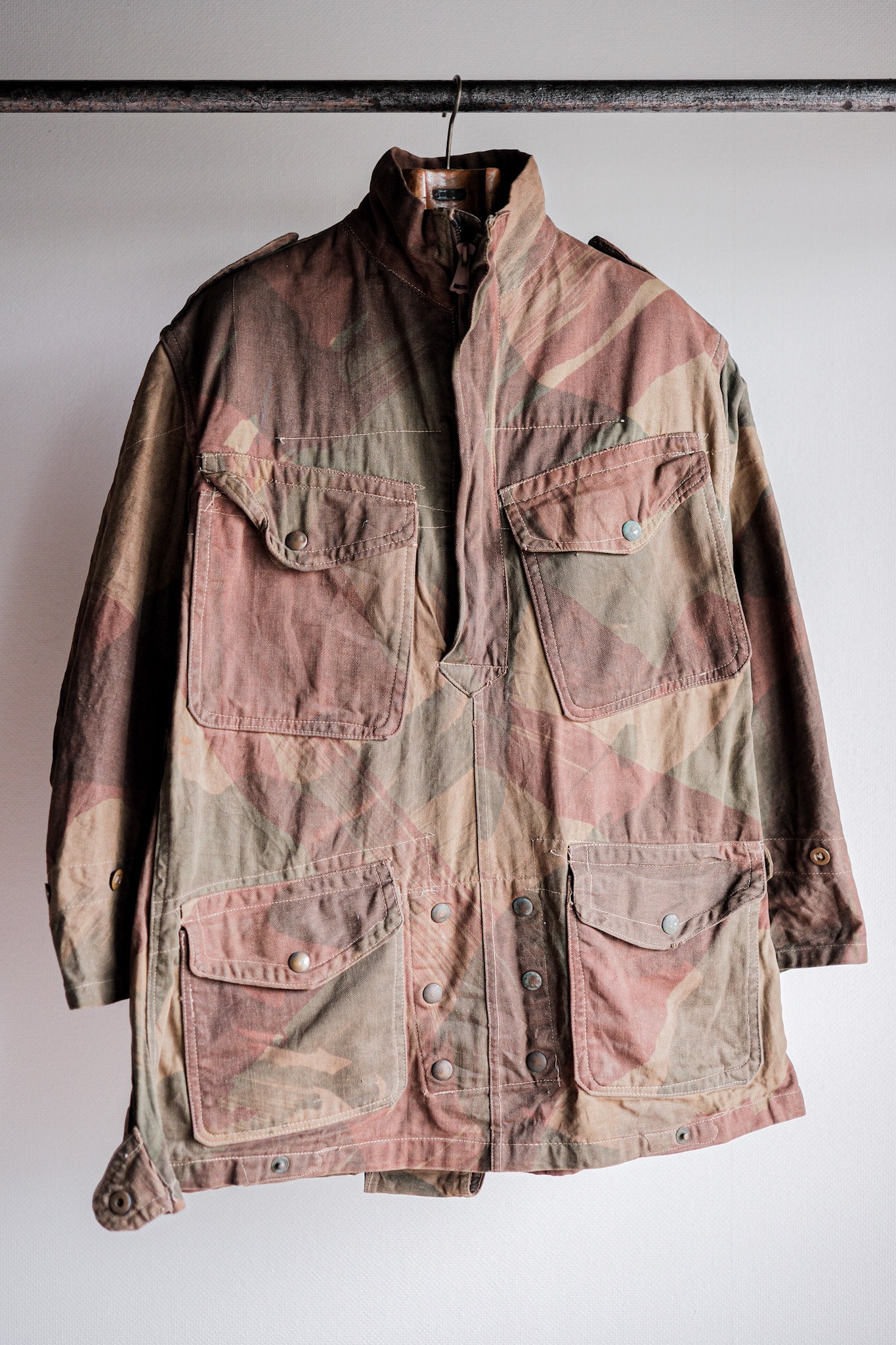 [~ 40's] WWⅡ British Army AIRBORNE TROOPS BRUSHSTROKE CAMOUFLAGE DENISON SMOCK "SAS"