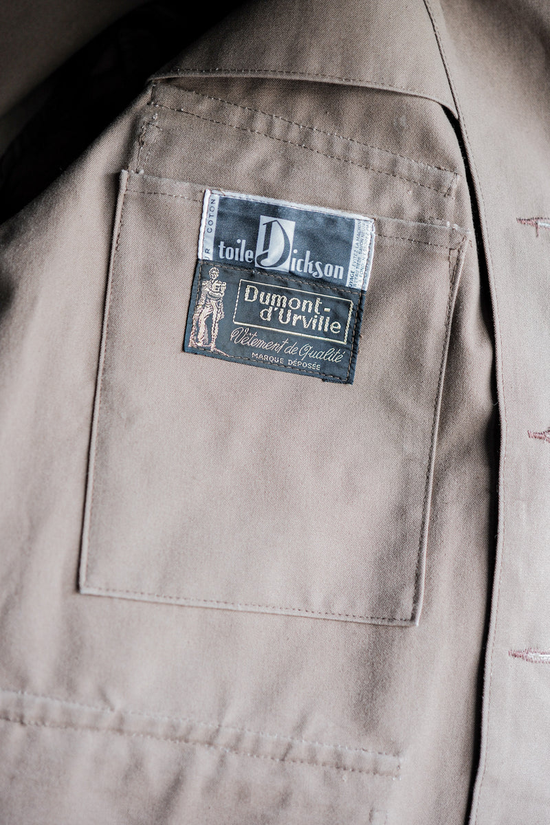 50's】French Vintage Cotton Linen Canvas Hunting Jacket 